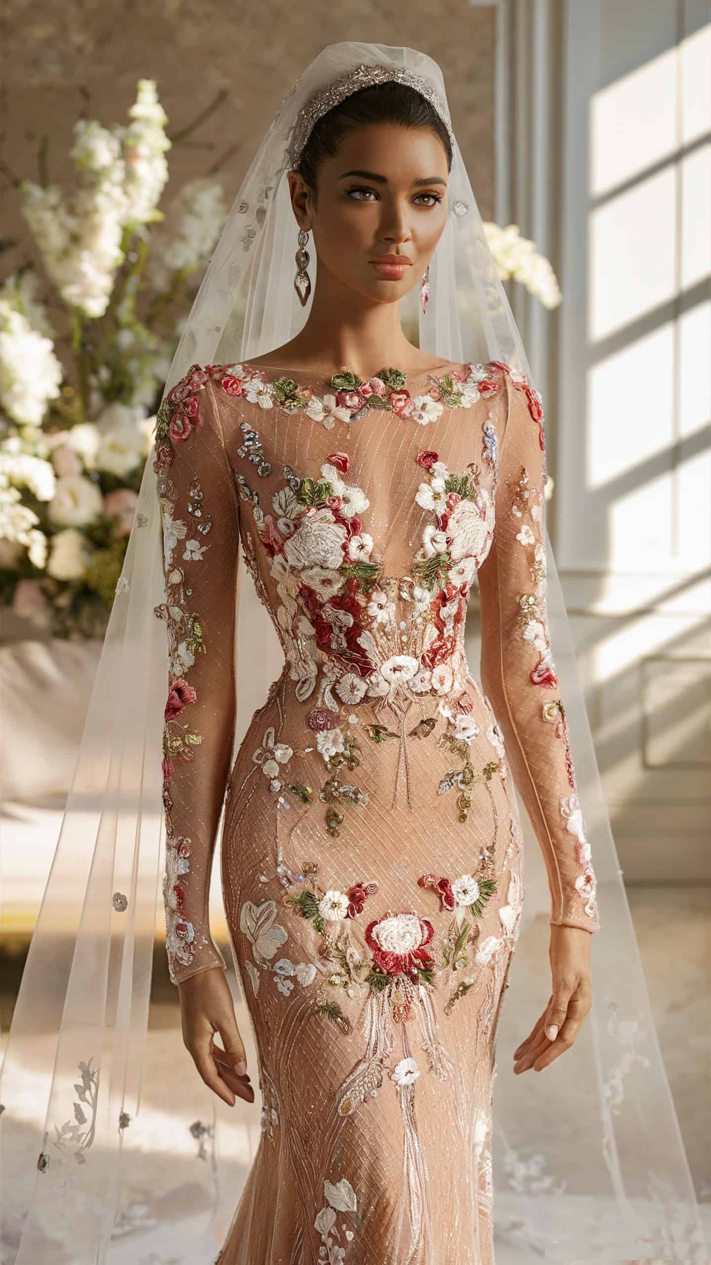 Delicate Flower Dress by Zuhair Murad