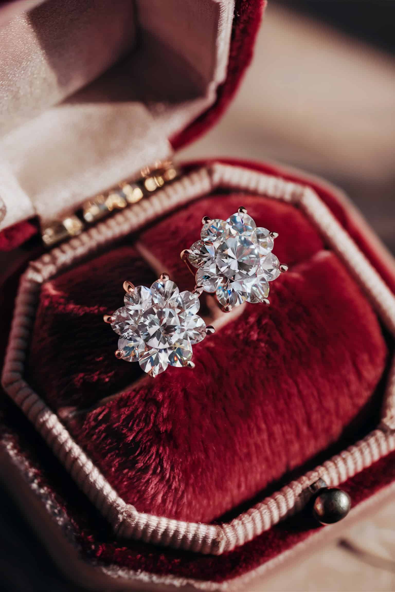 Diamond Cluster Earrings