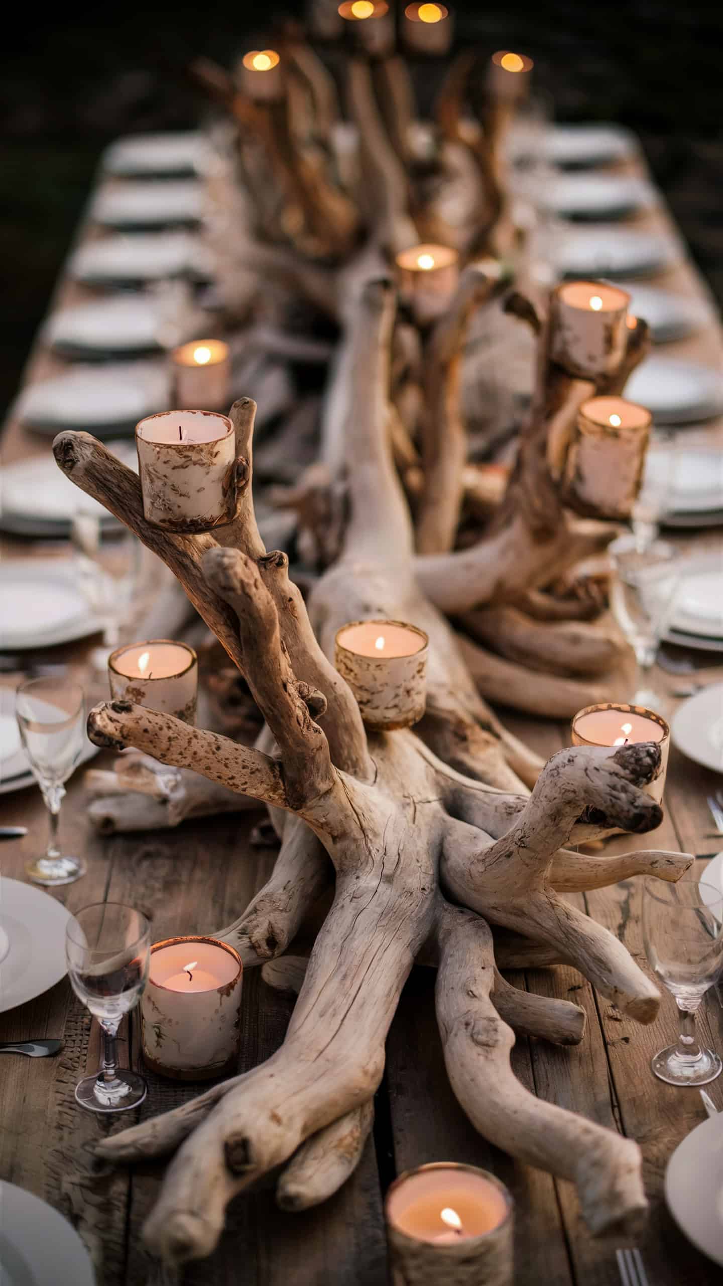 Driftwood Candle Holders