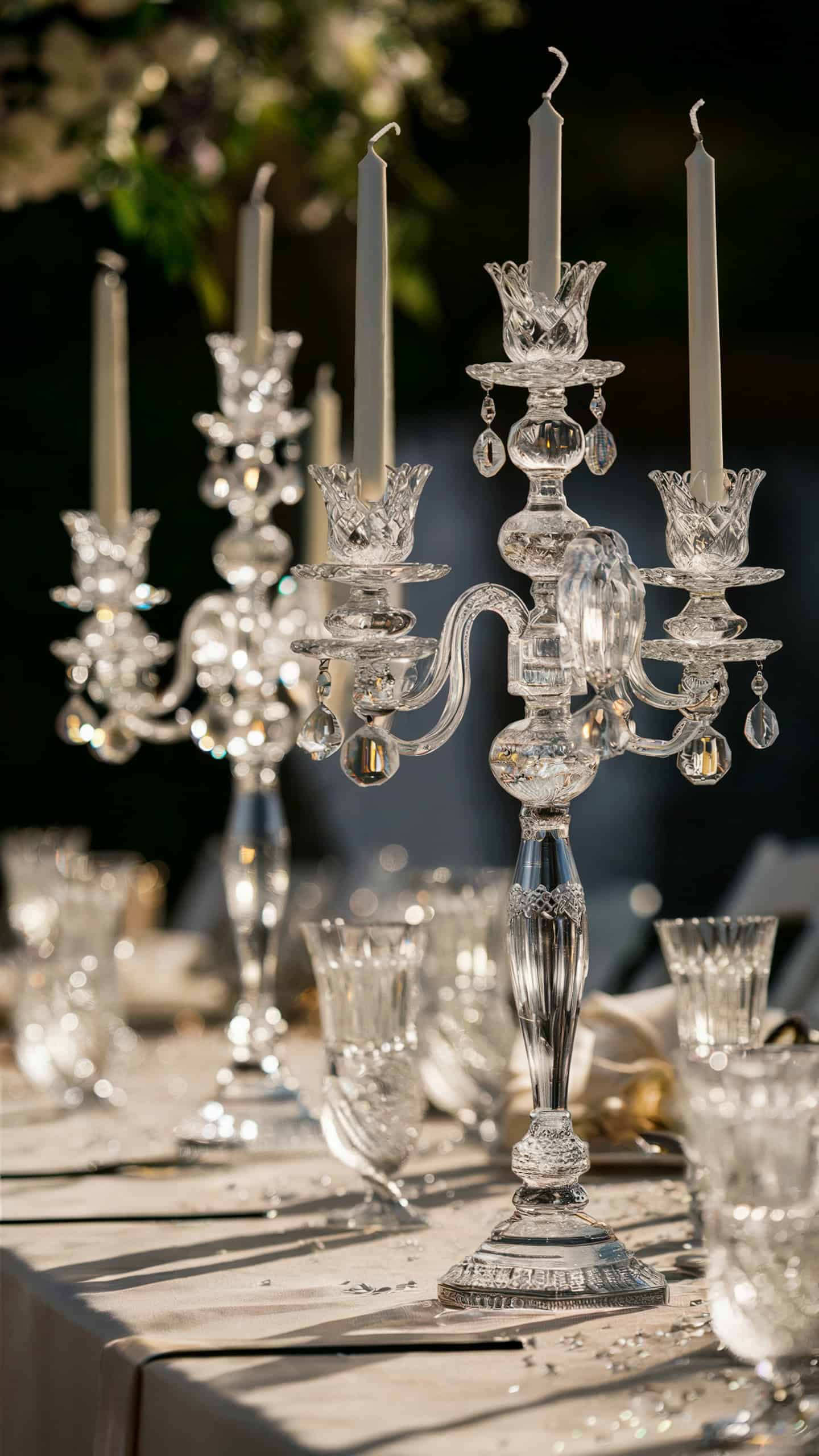 Elegant Crystal Candelabras