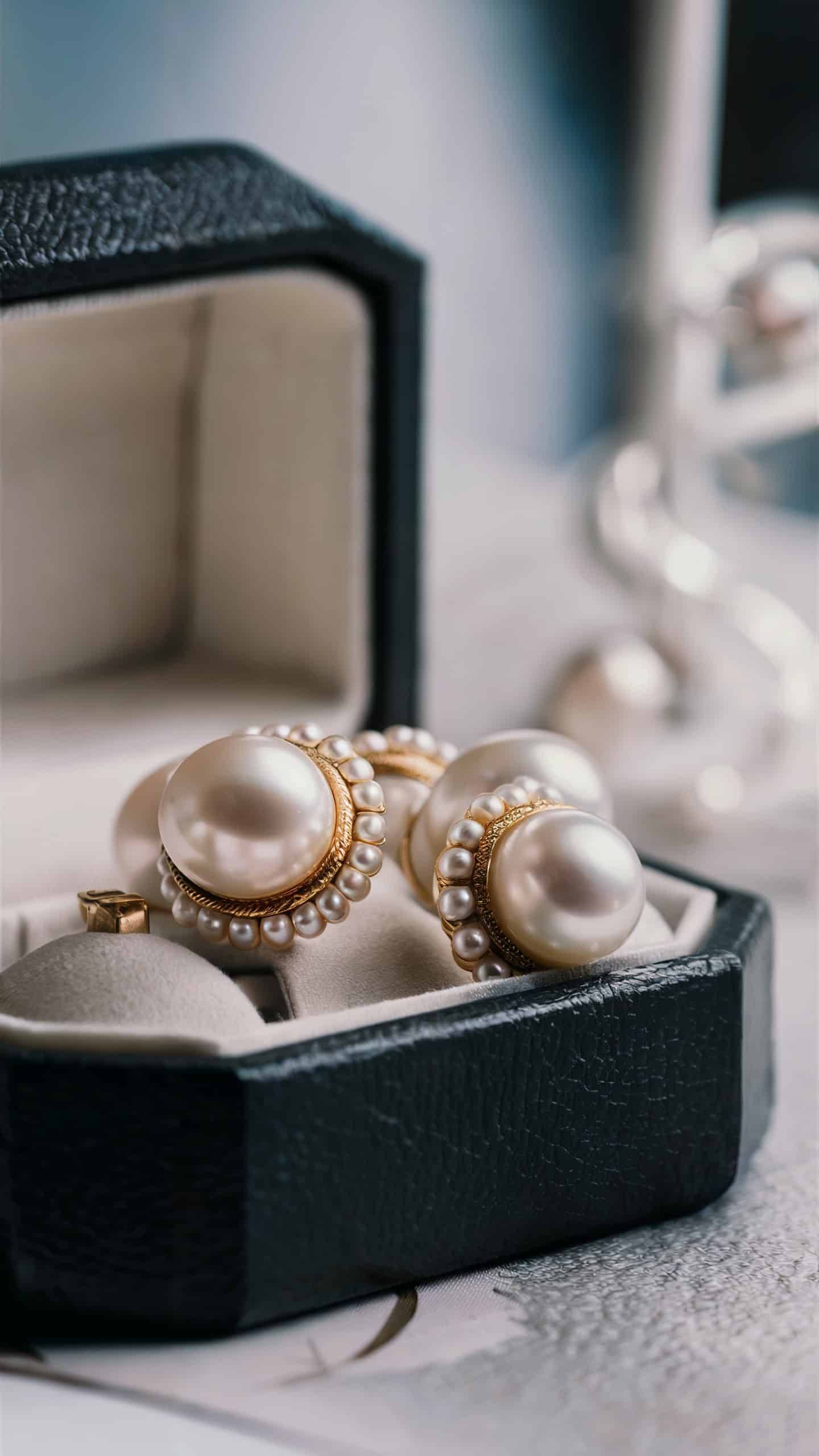 Elegant Pearl and Gold Ear Jackets