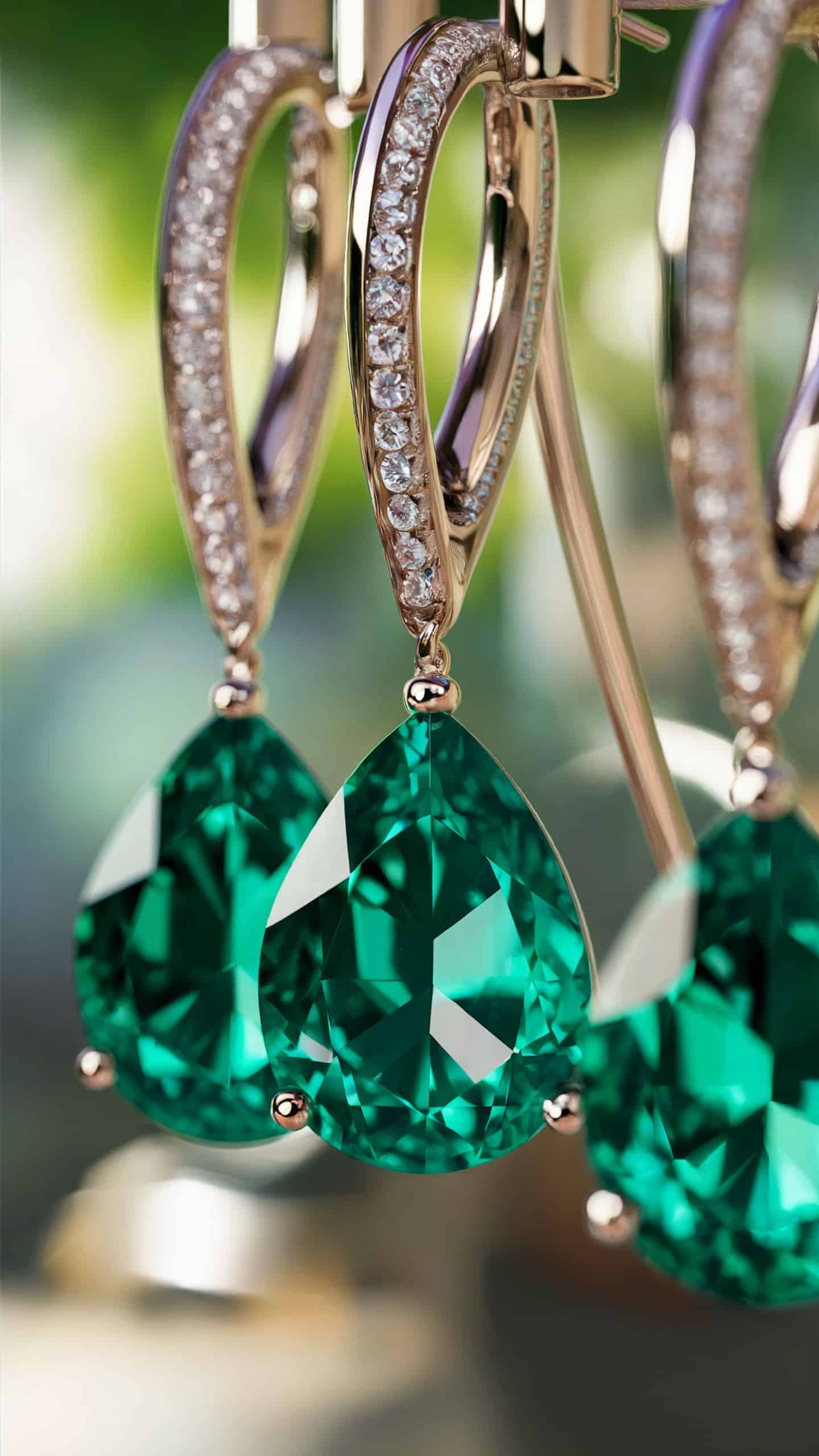 Emerald Teardrop Earrings