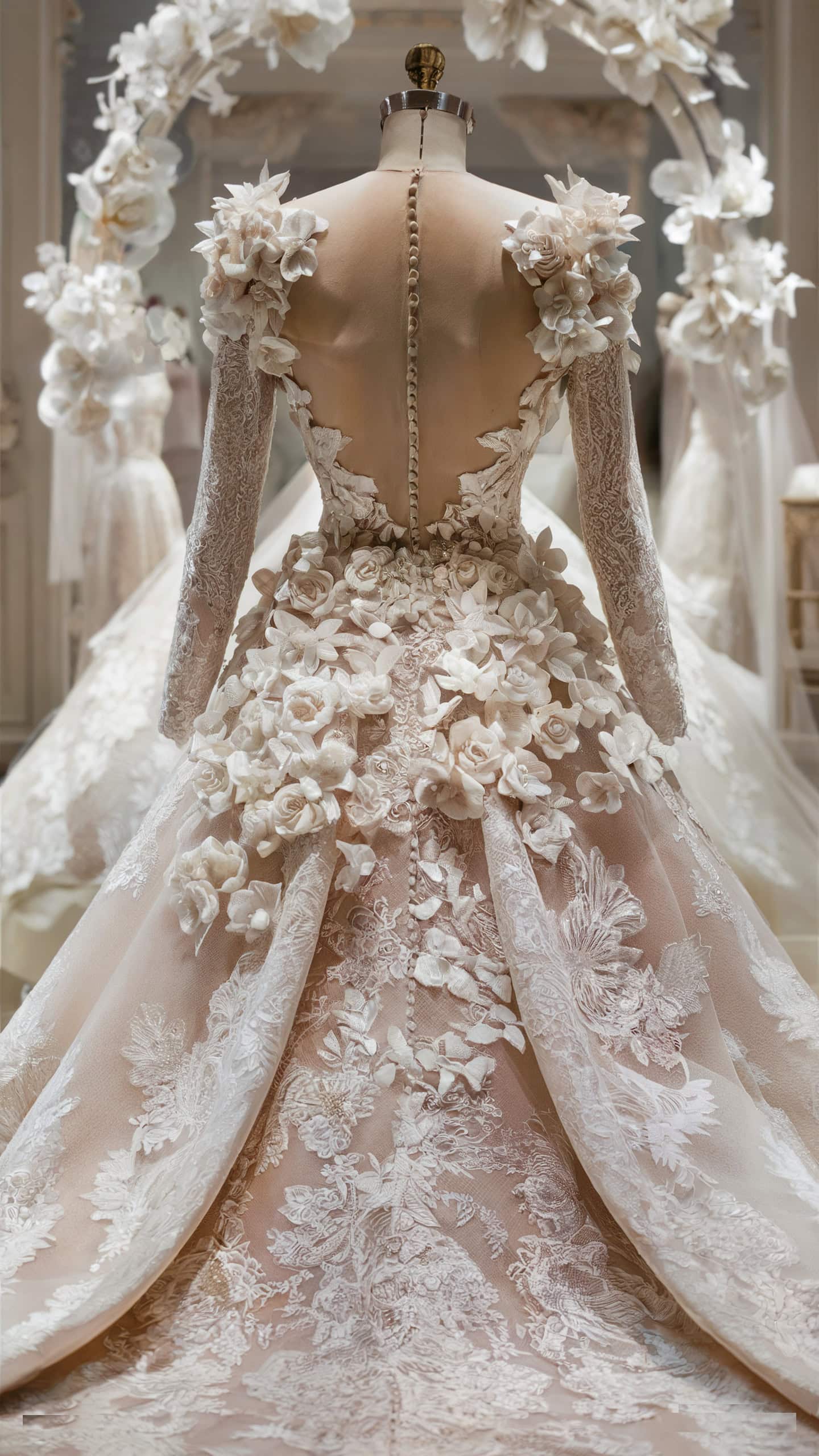 Floral Appliqué Dress by Marchesa