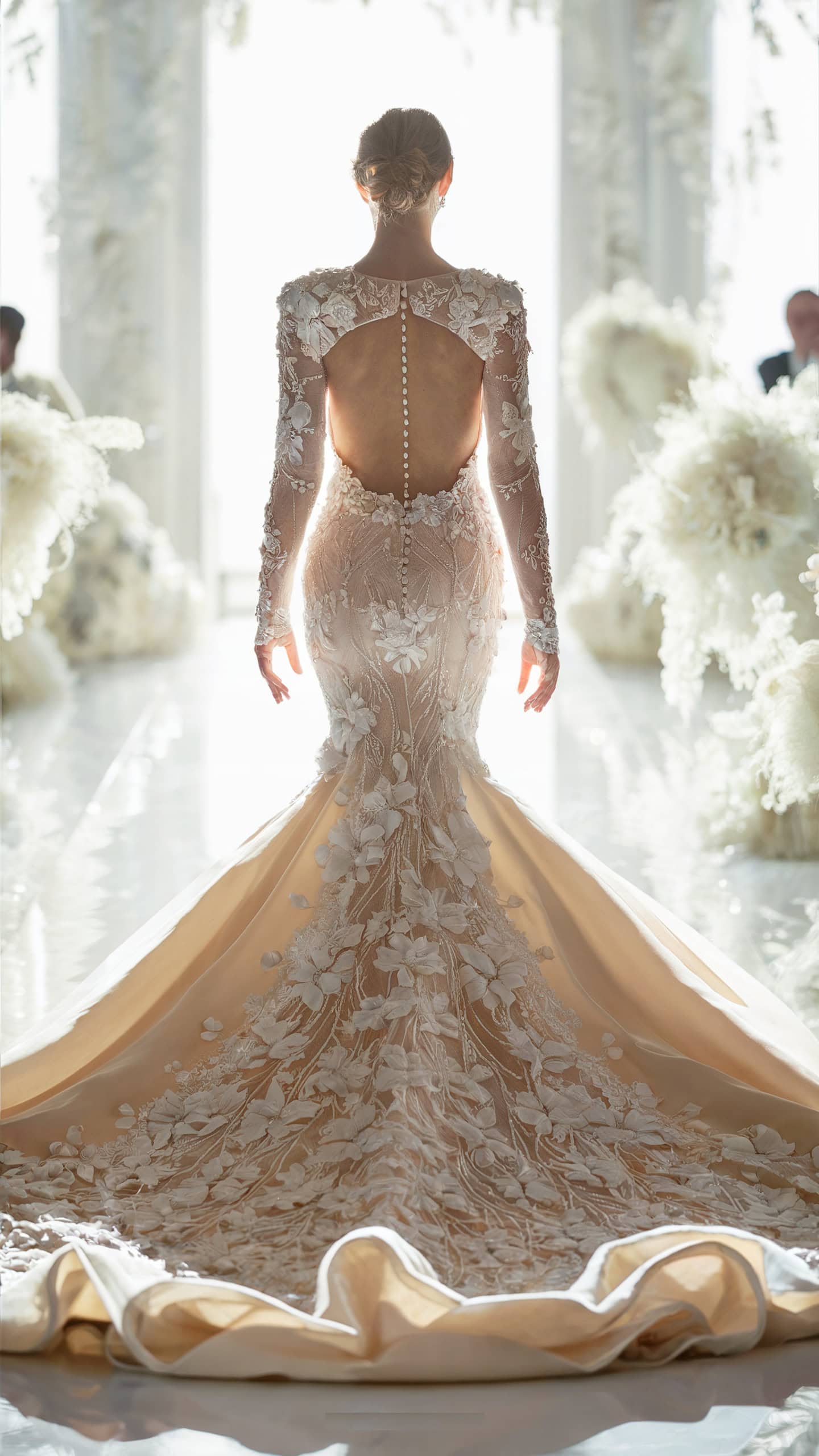 Flower-Detail Wedding Dress by Hayley Paige