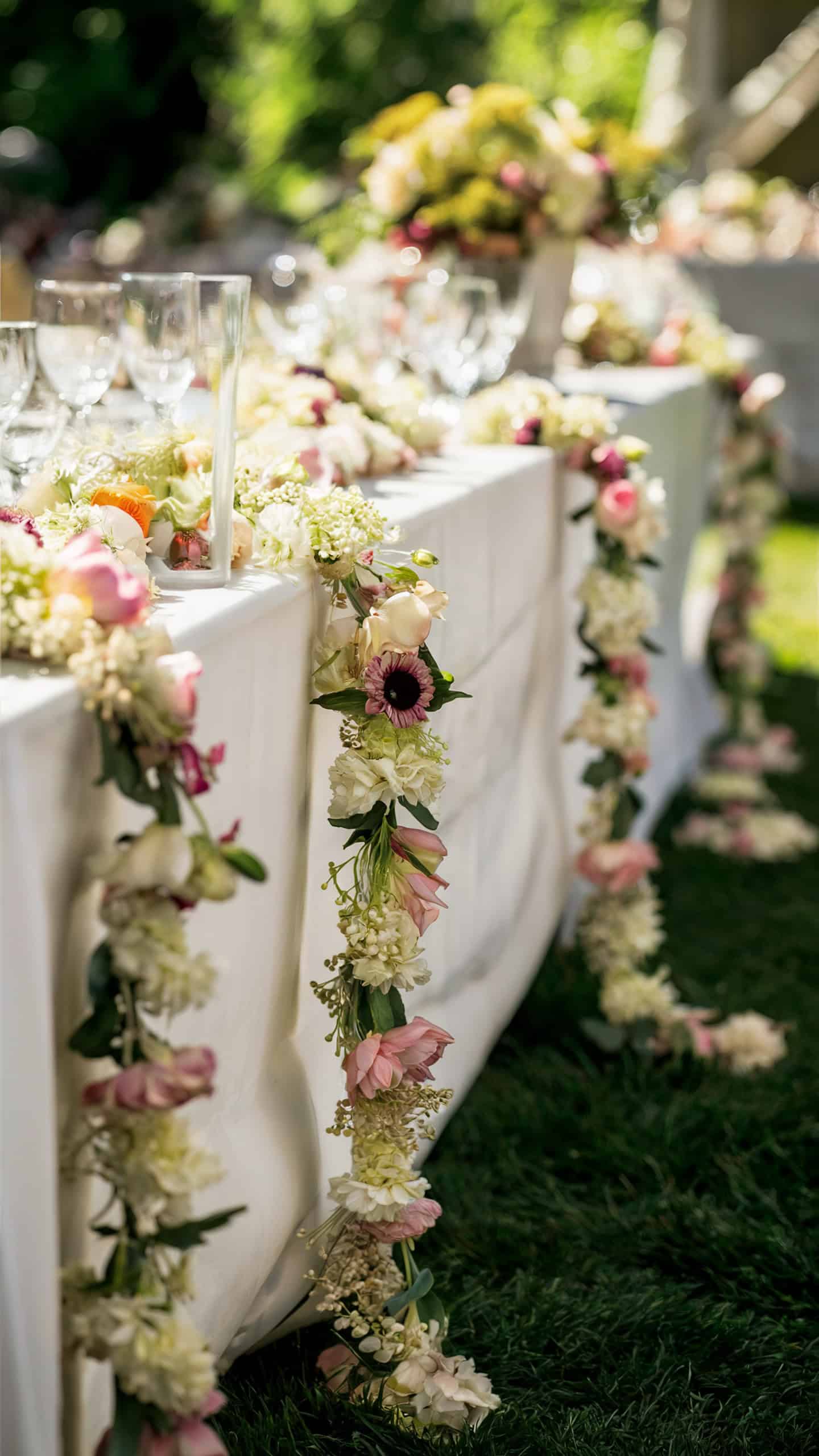 Flower Garland Table Accents