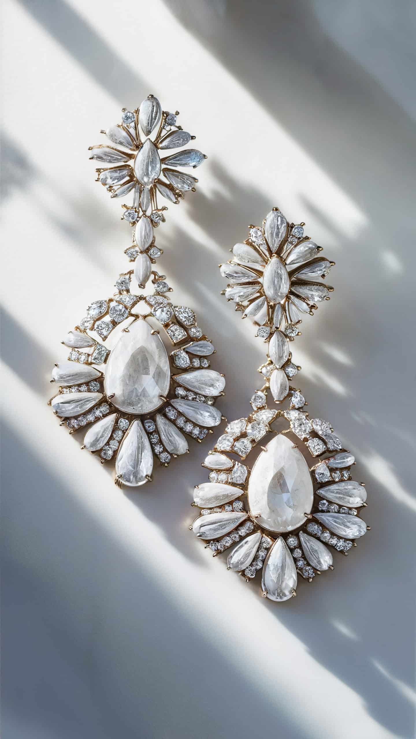 Geetanjali White Stone Earrings