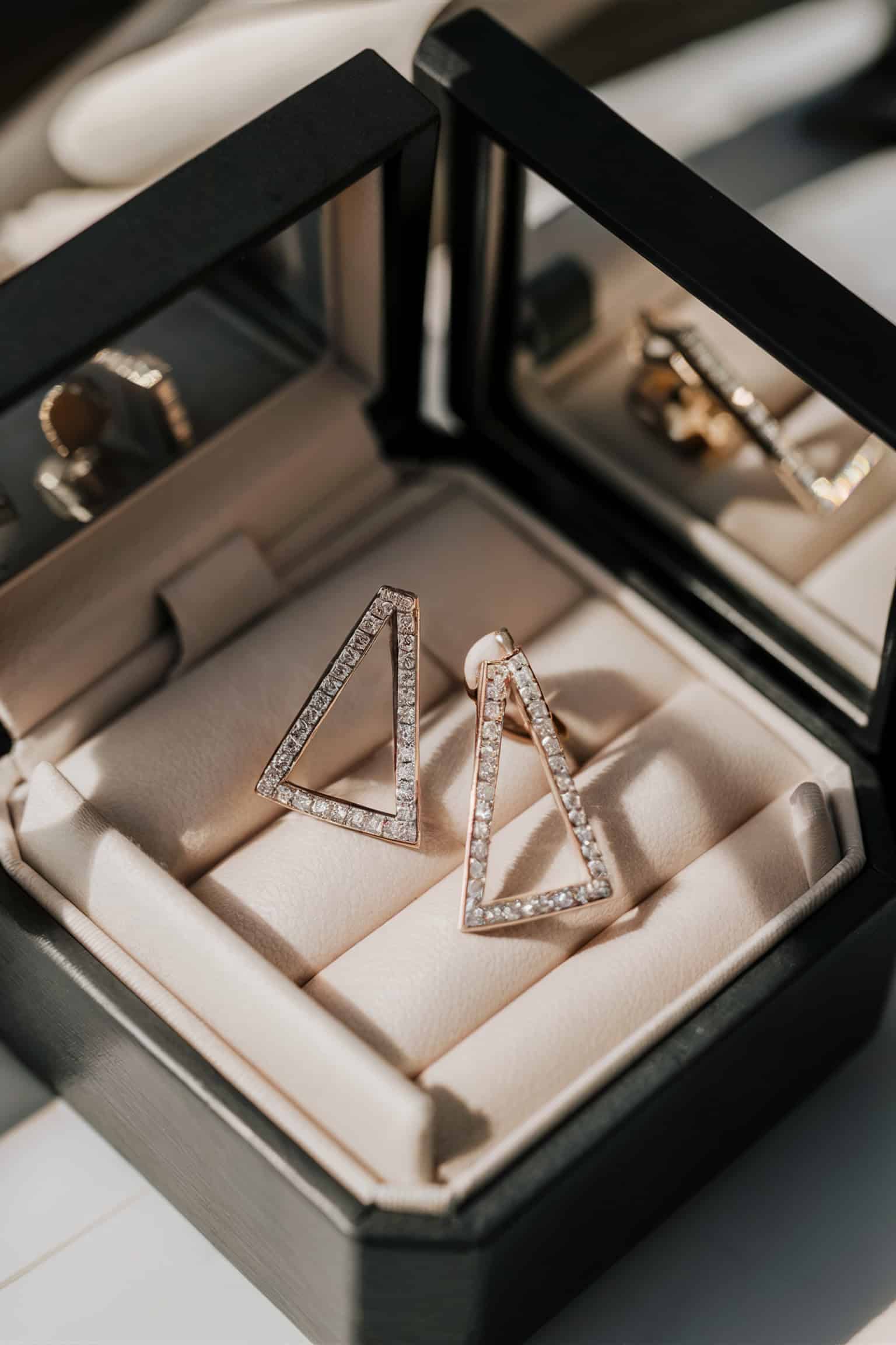 Geometric CZ Cartilage Earrings