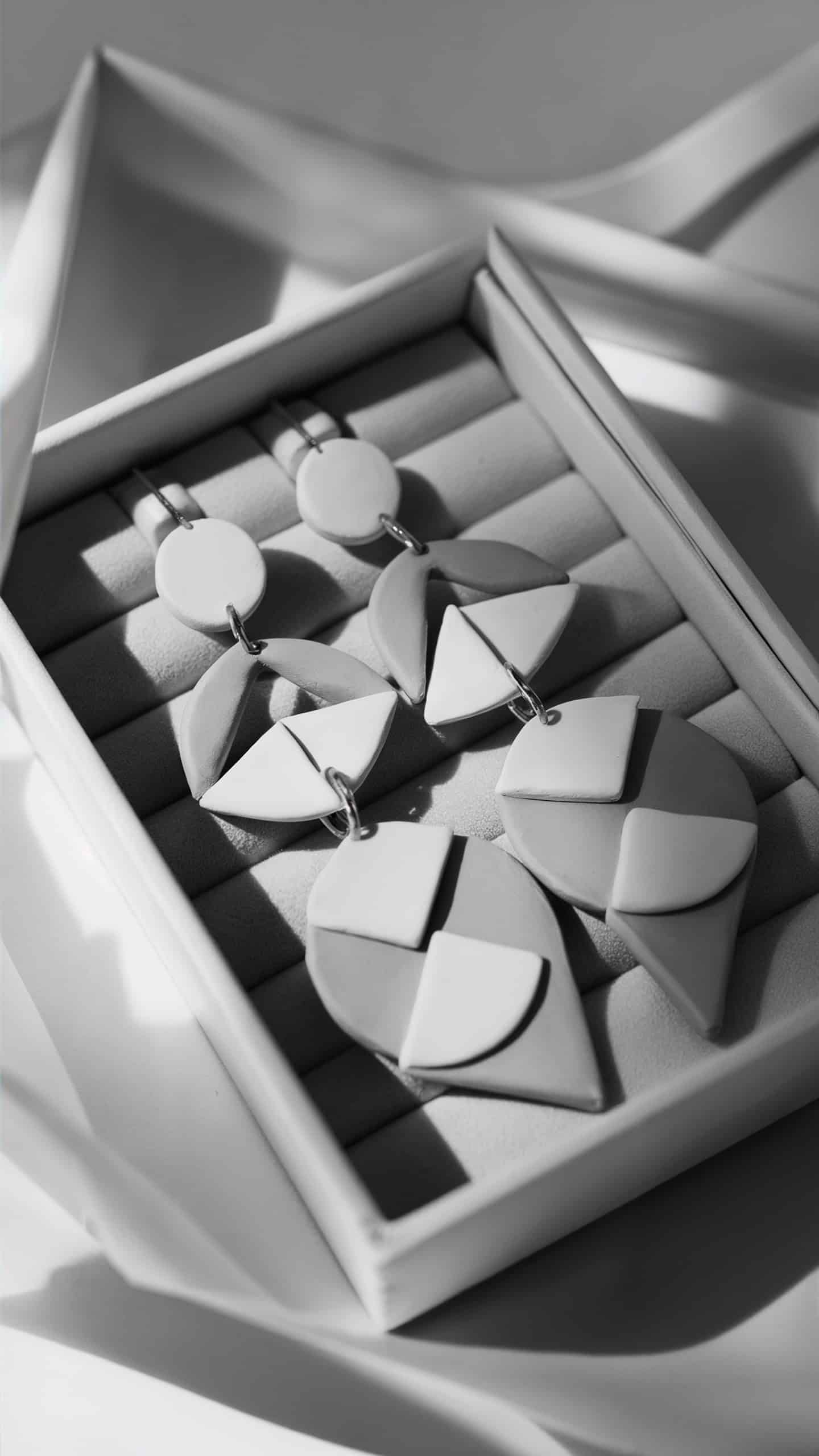 Geometric Clay Earrings