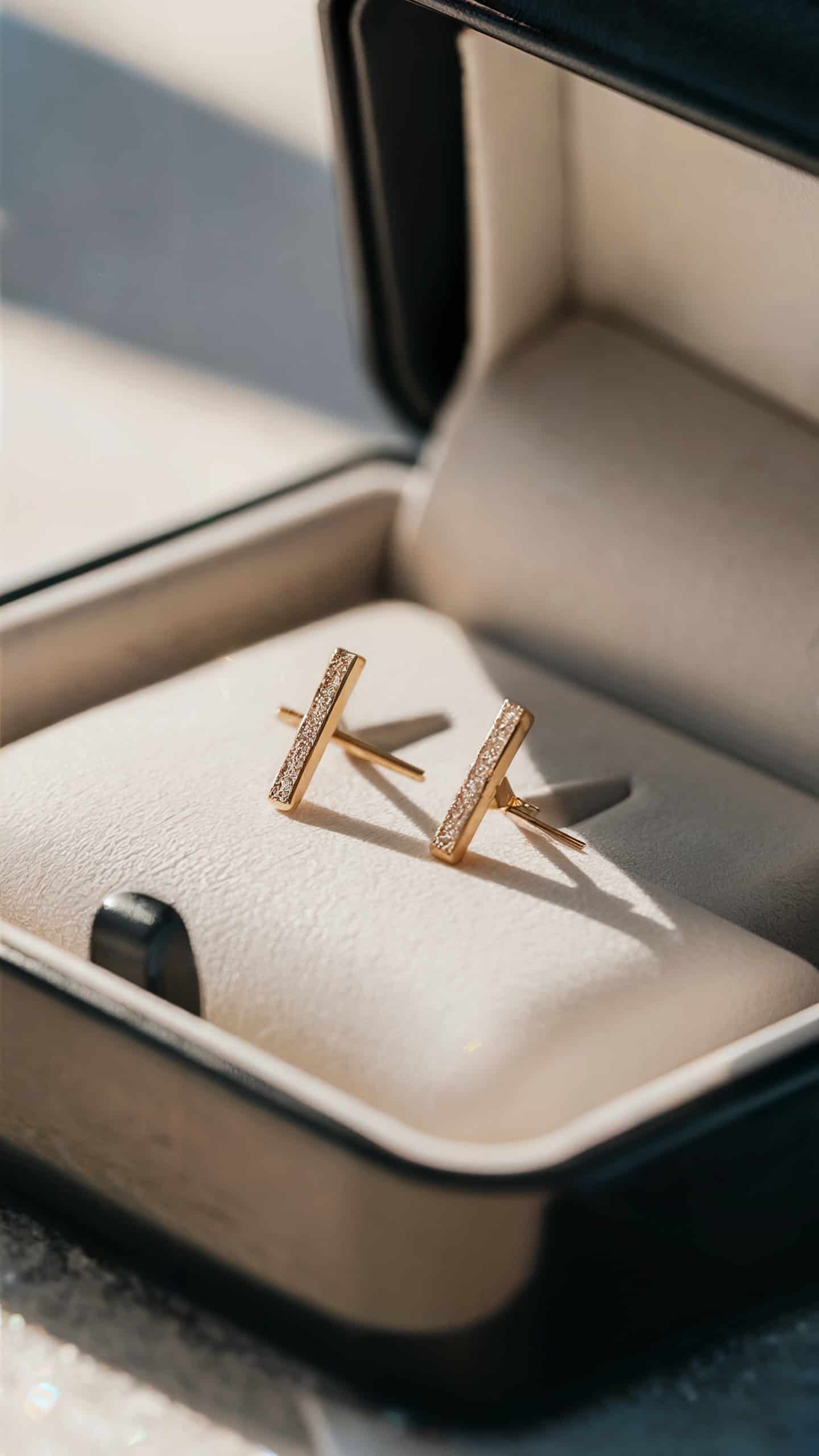 Gold Bar Studs