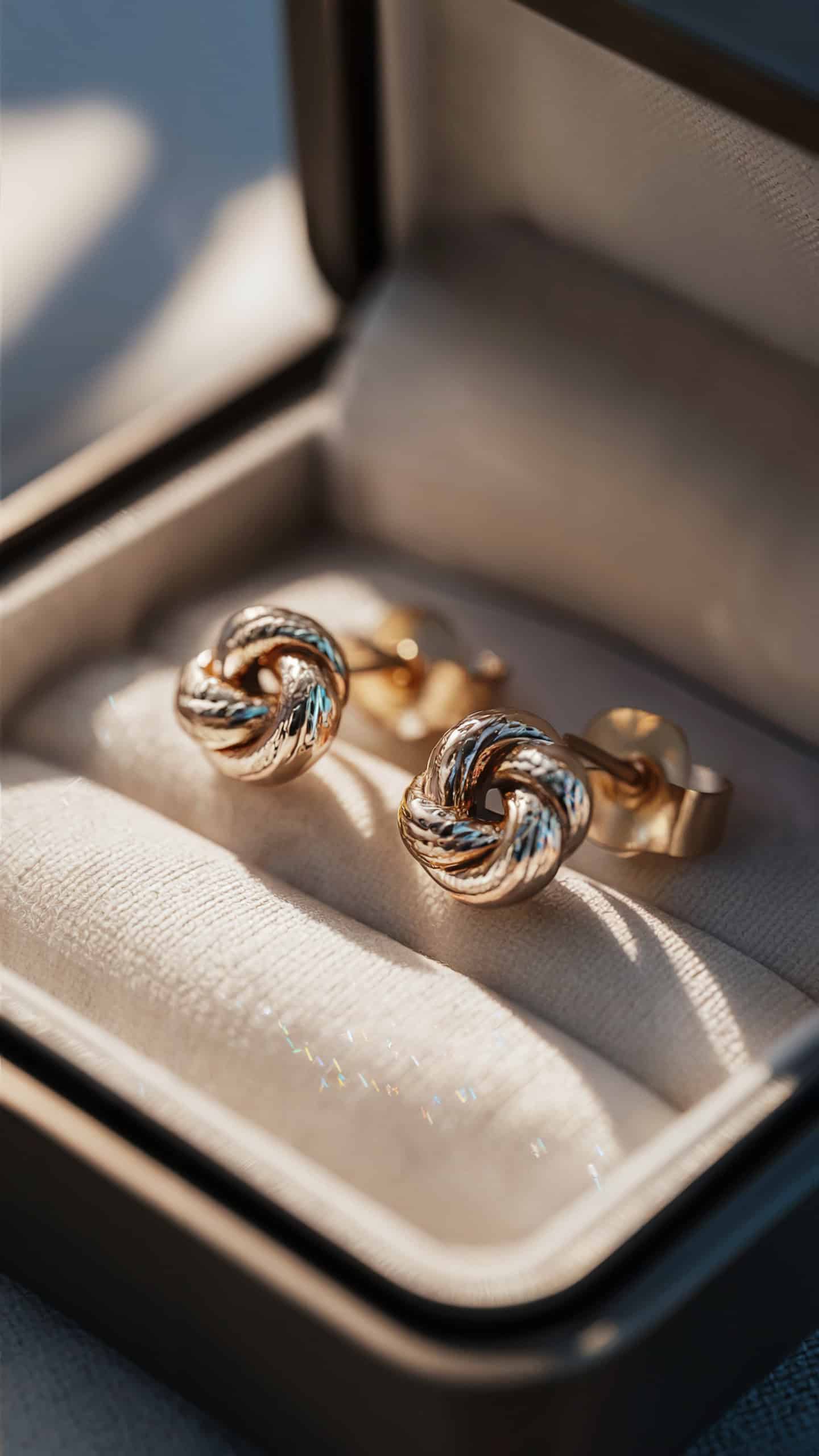 Gold Knot Studs