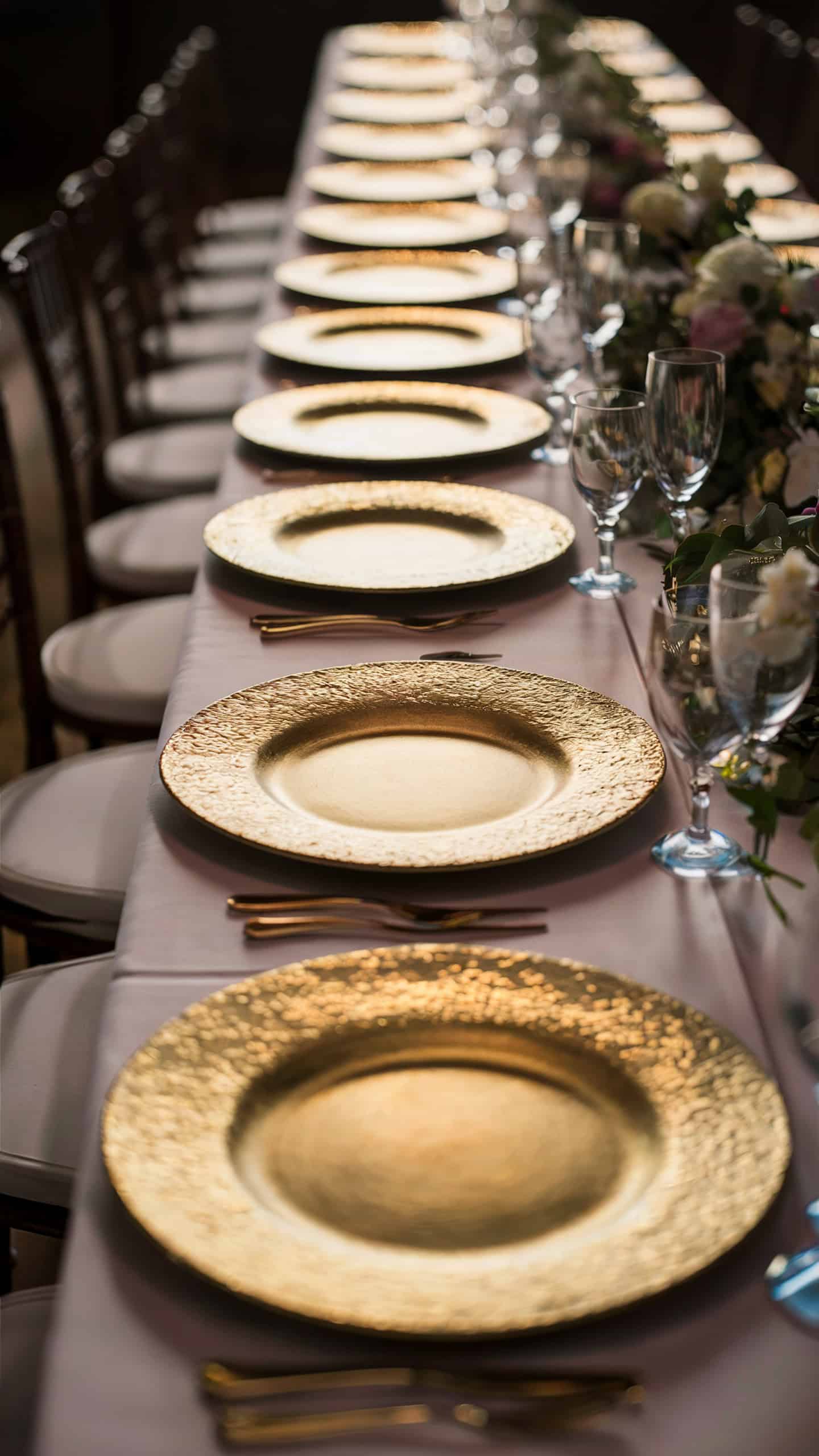 Gold Leaf Charger Plates