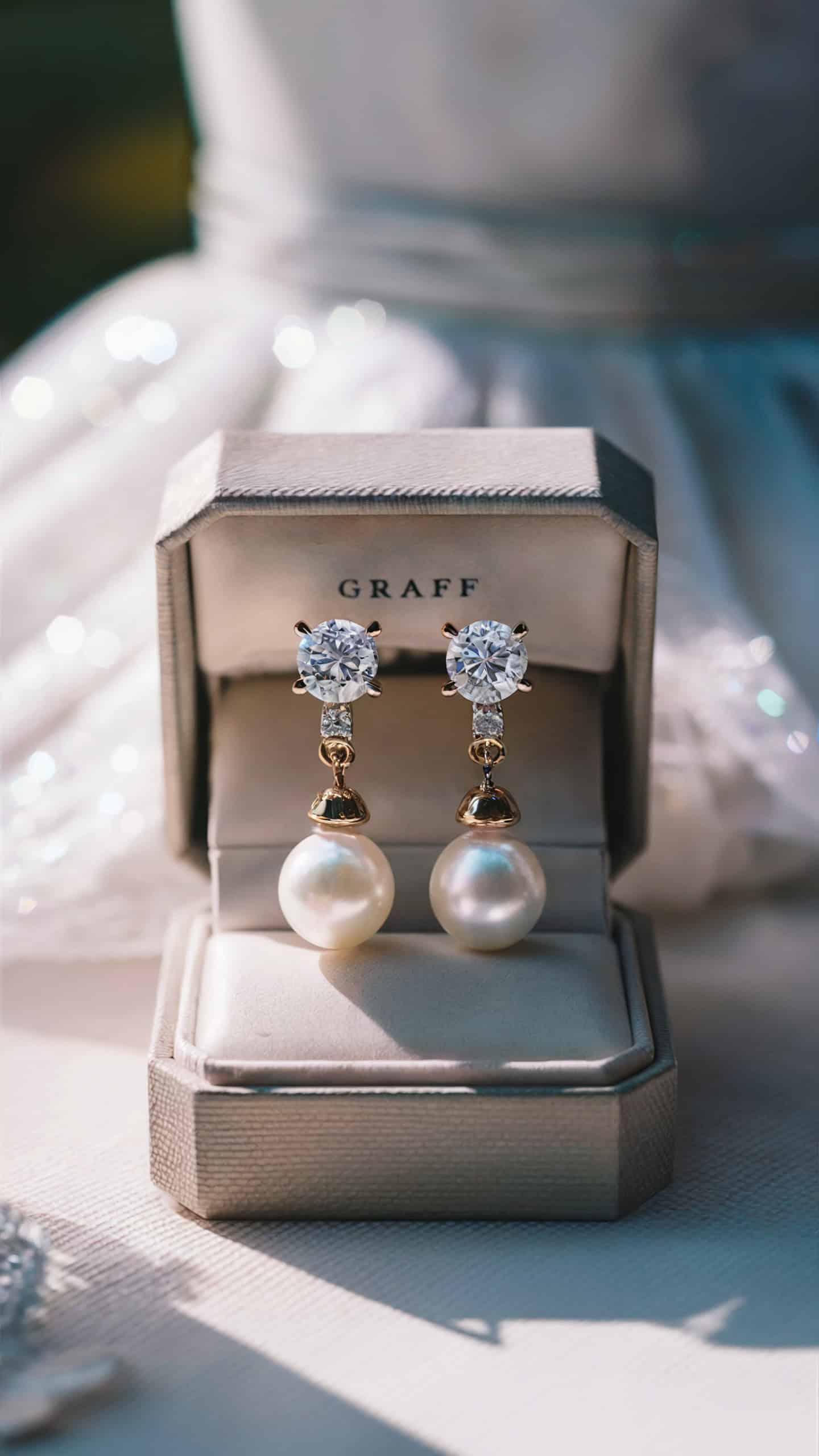 Graff Diamond and Pearl Drop Earrings