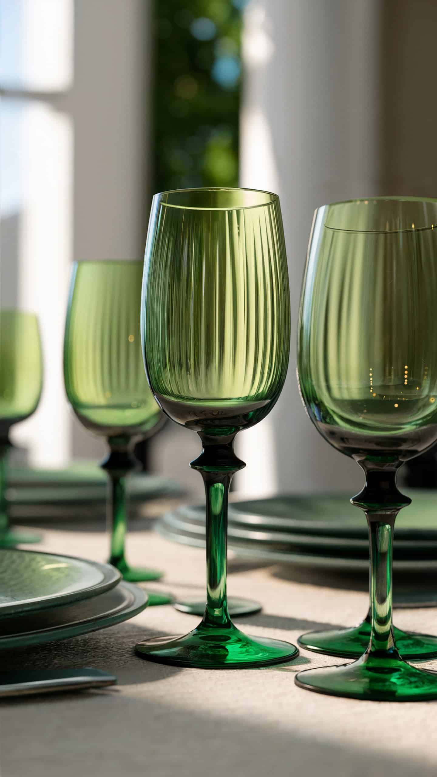 Green Stemware