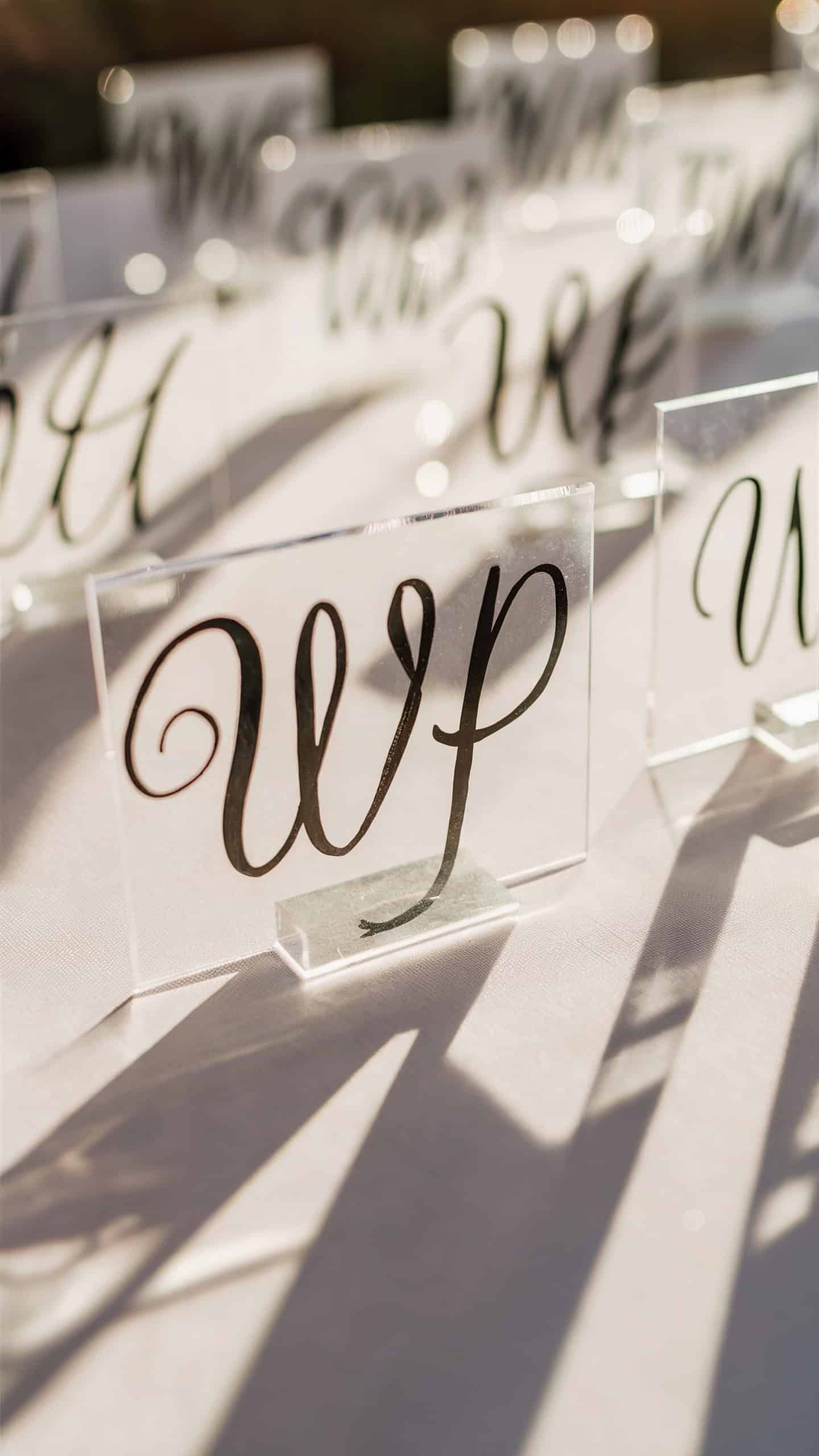 Handwritten Table Name Signs