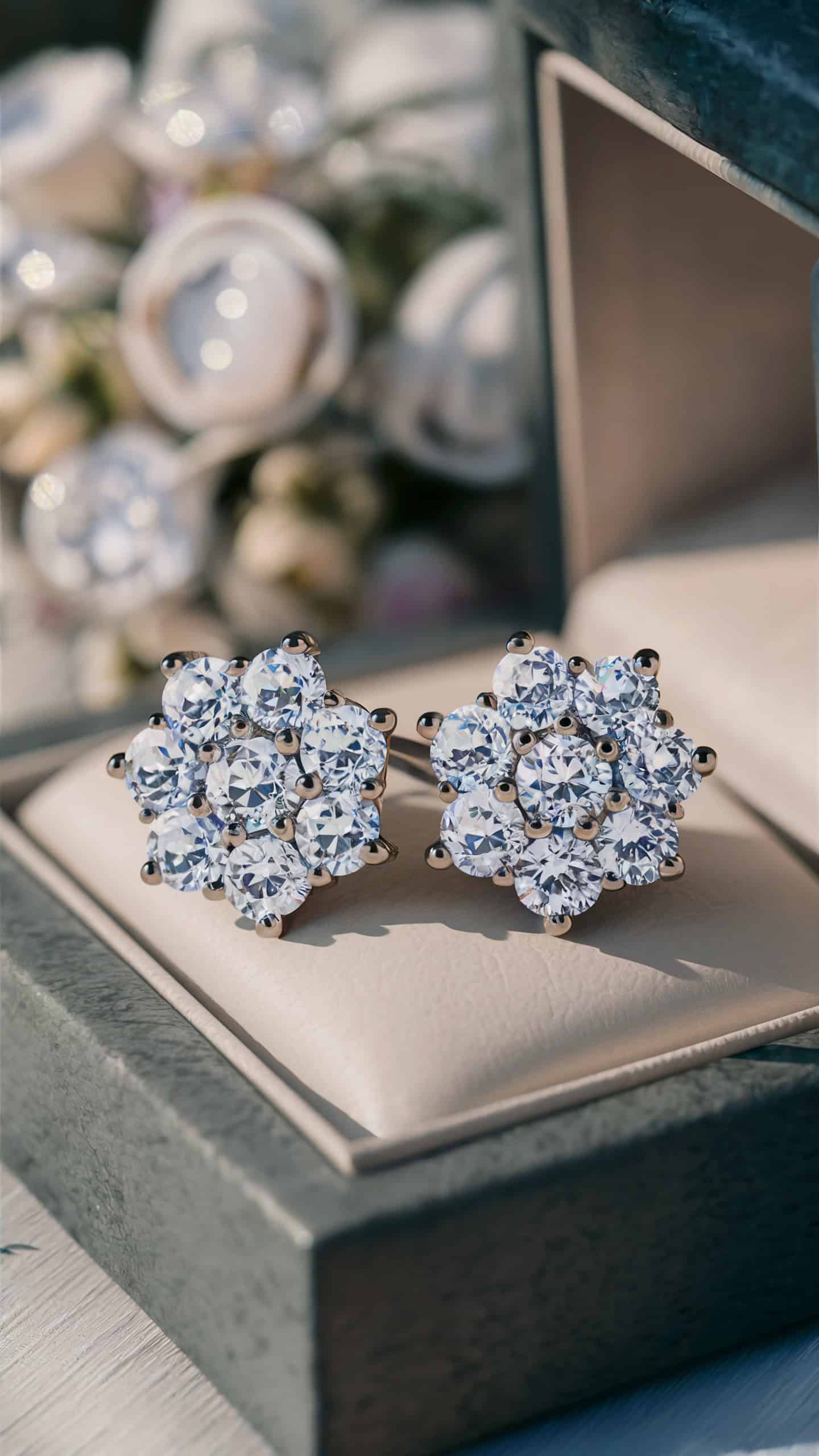 Harry Winston Cluster Earrings