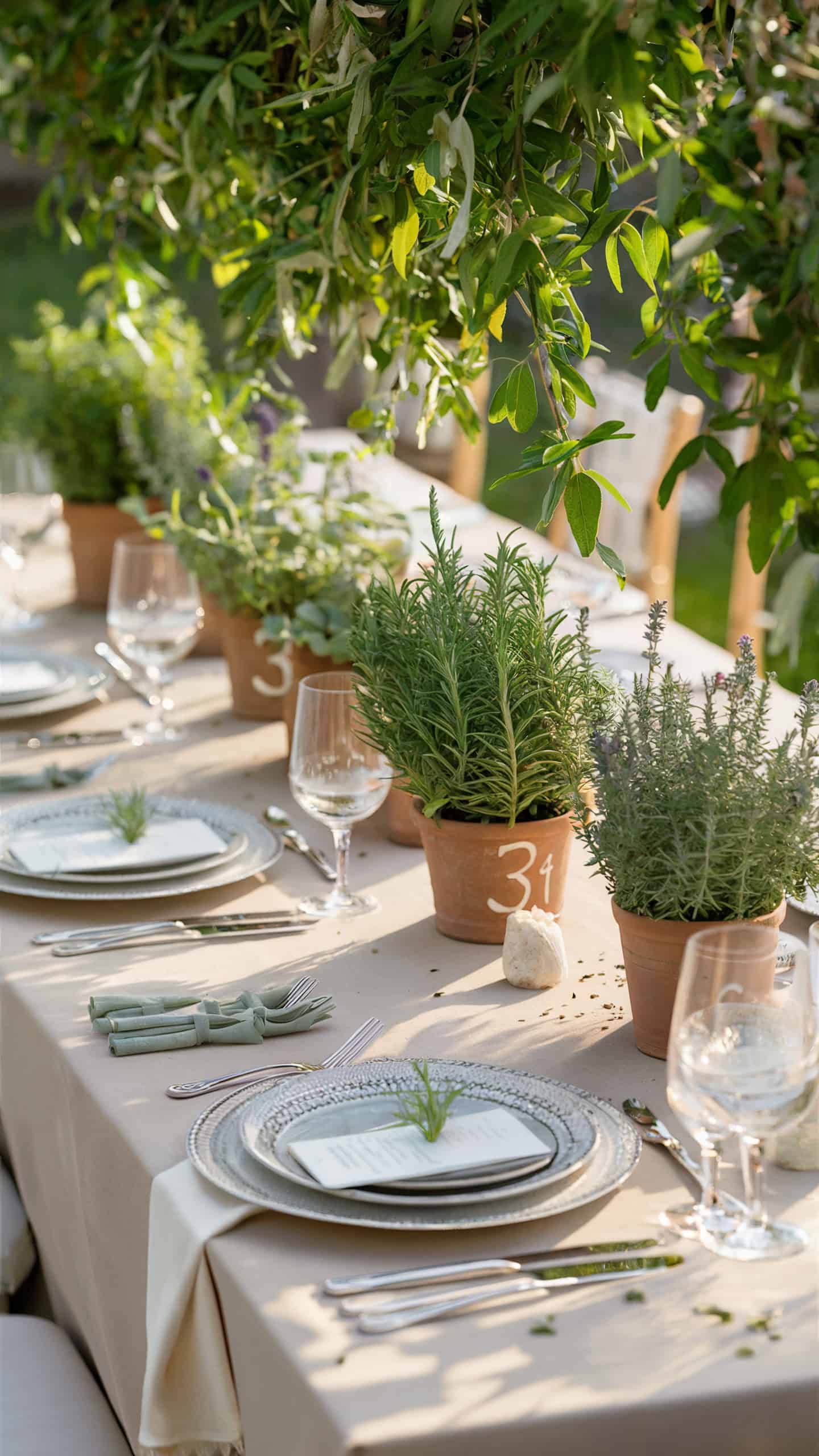 Herb Potted Table Numbers