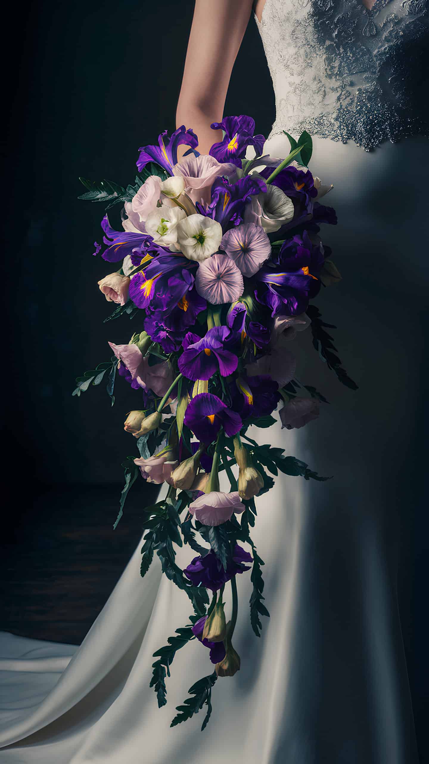 Iris and Lisianthus Cascade