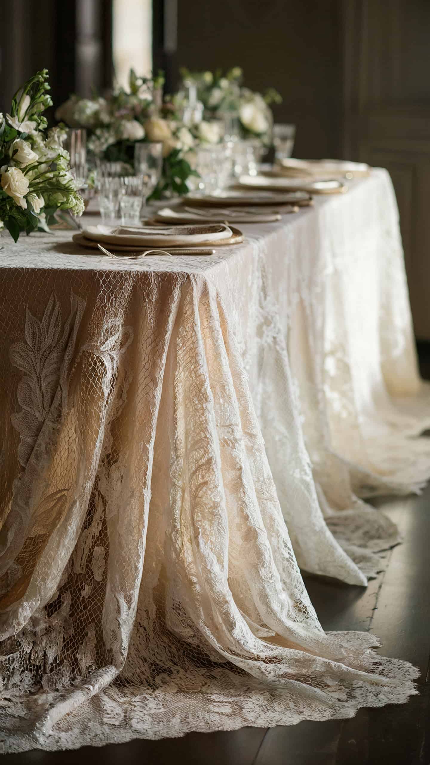 Ivory Lace Tablecloths