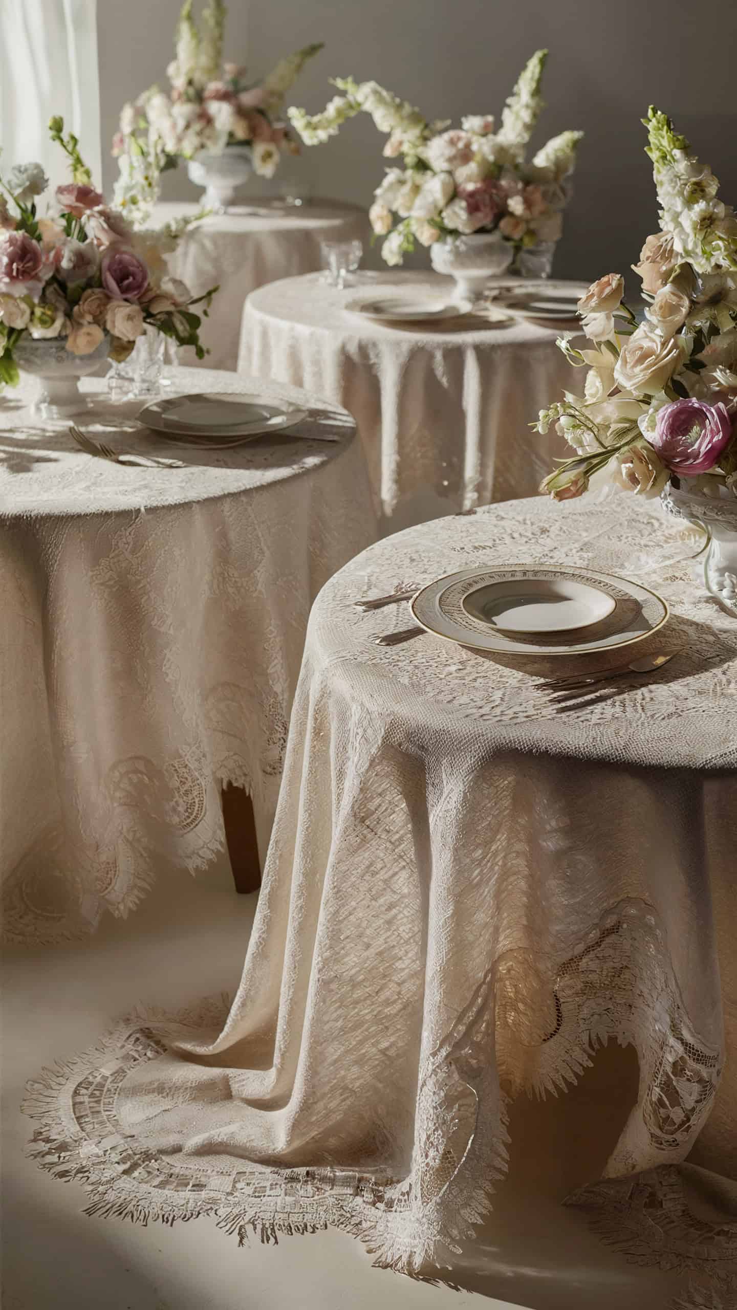 Ivory Lace Tablecloths