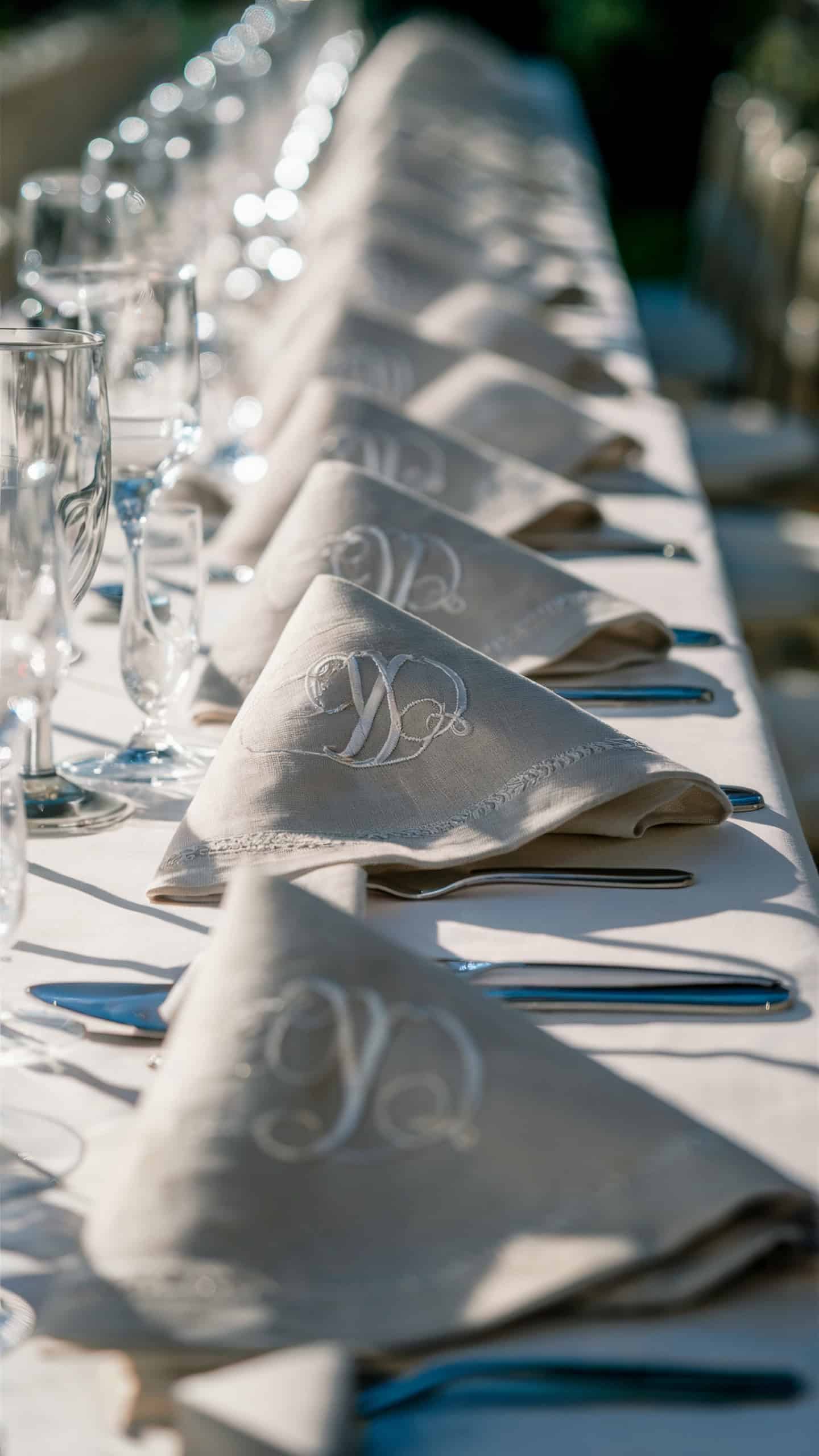 Linen Napkins with Monogram