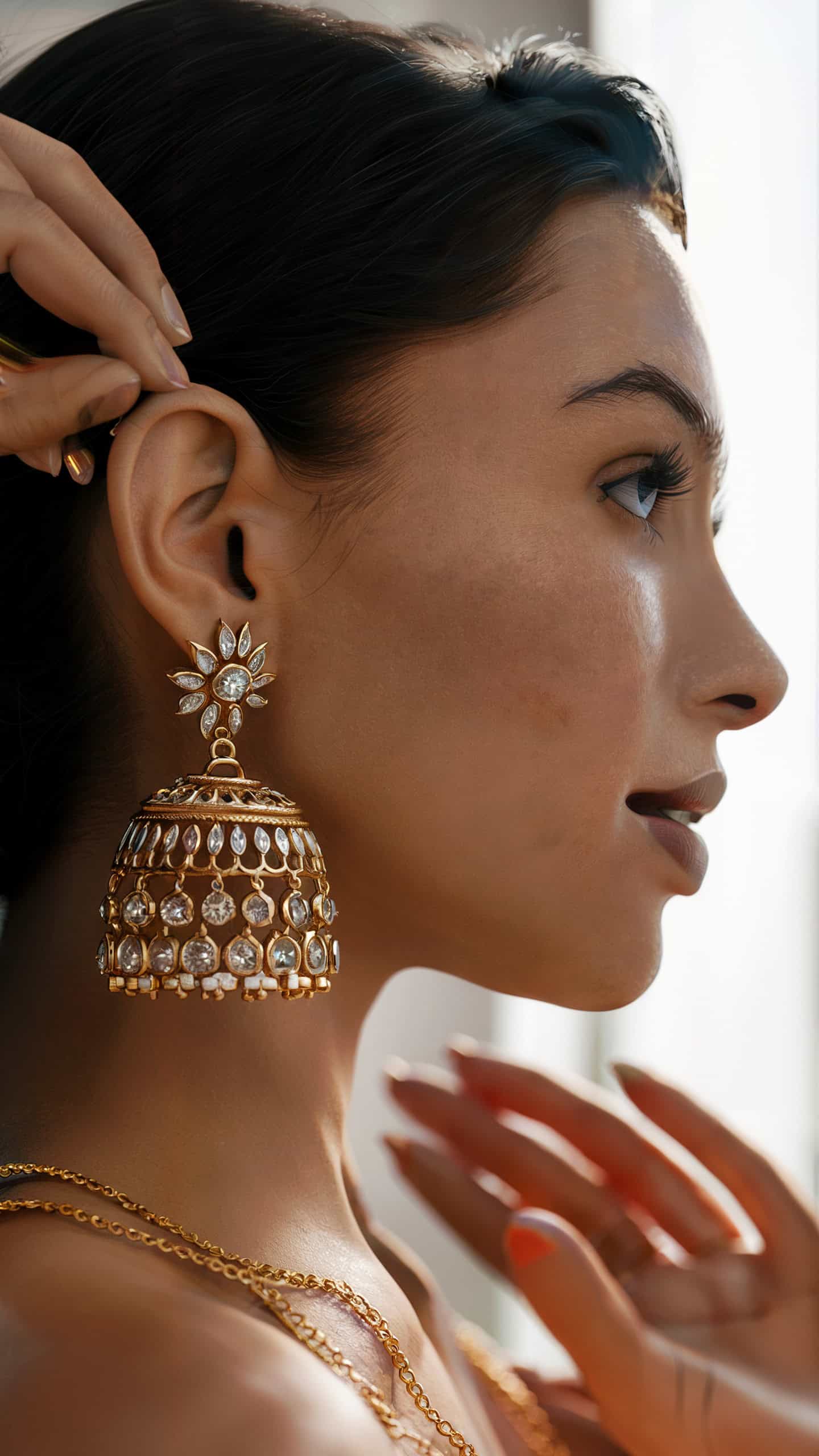 Malabar Gold Polki Jhumkas