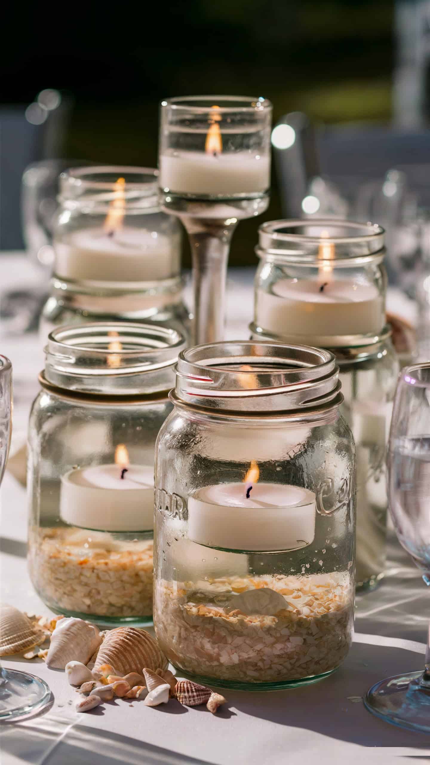Mason Jar Floating Candles