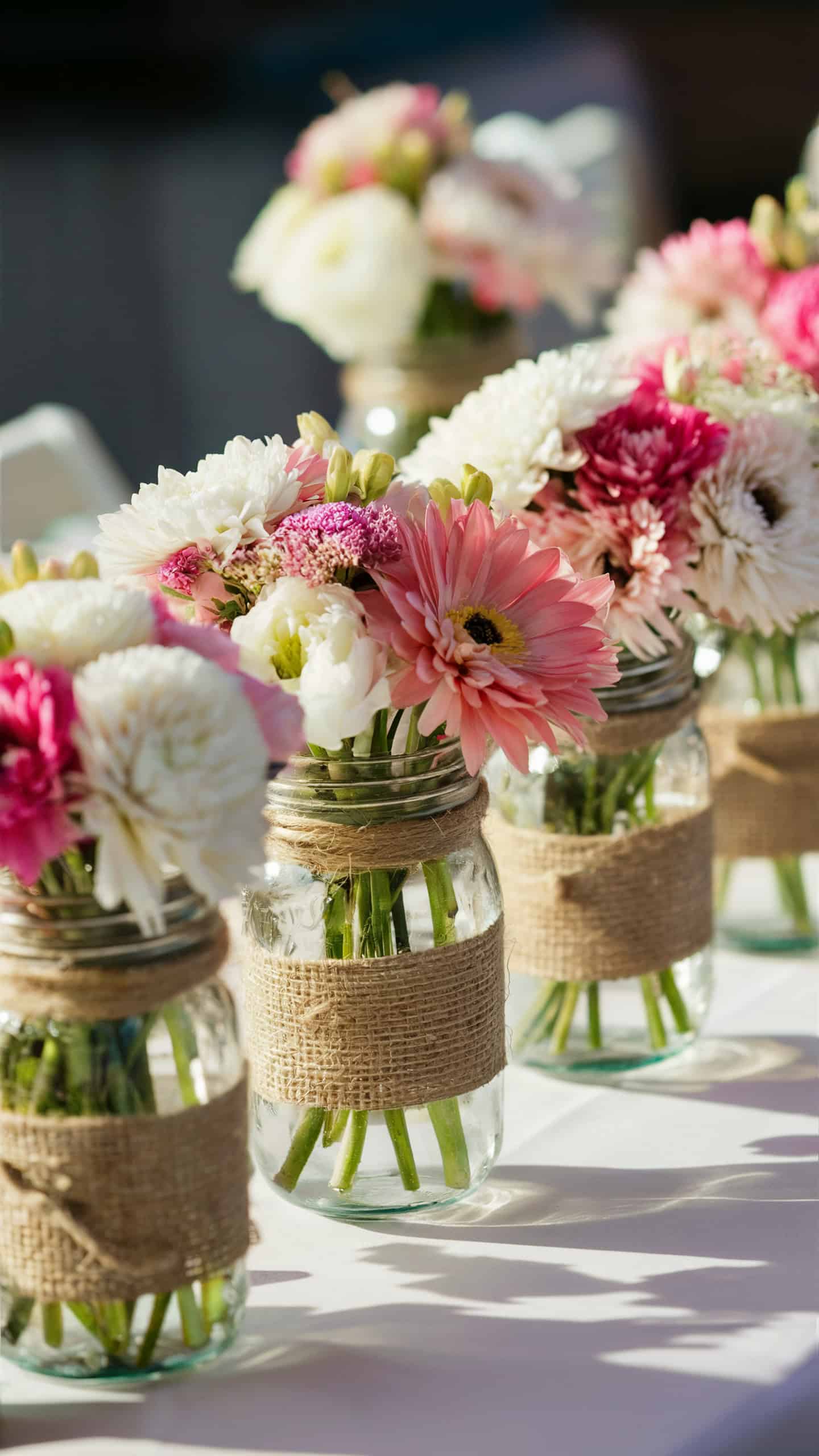 Mason Jar Flower Vases