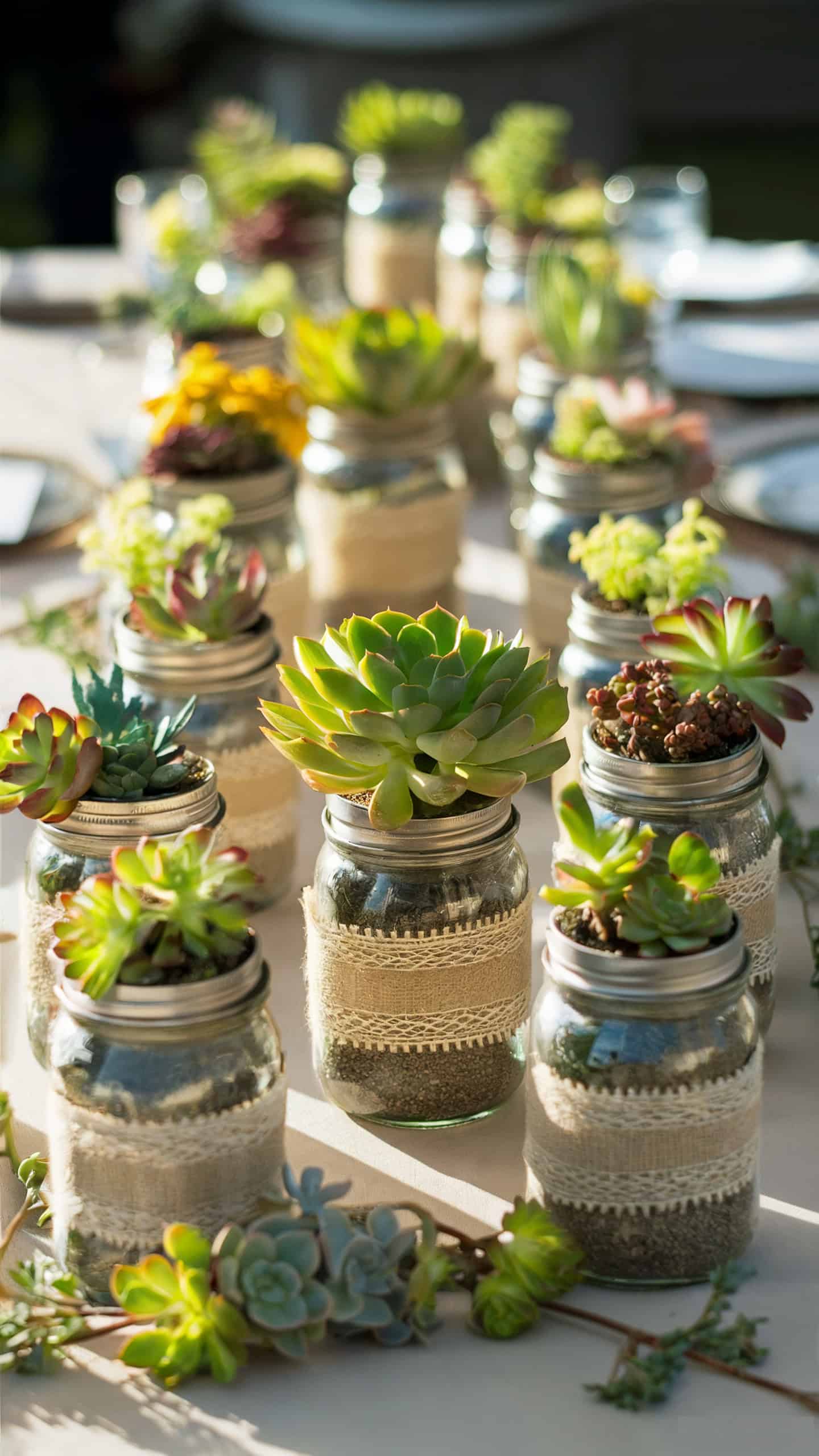 Mason Jar Succulent Planters