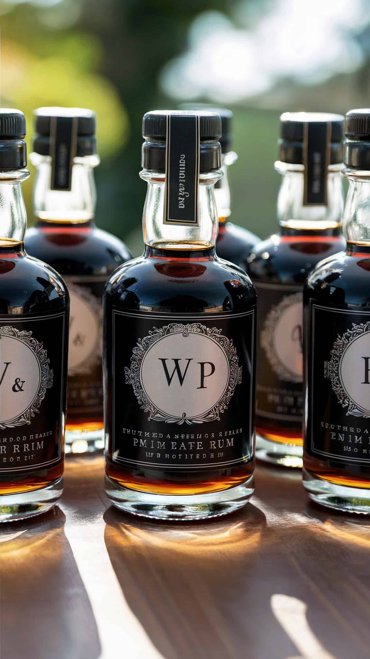 Miniature Rum Bottles