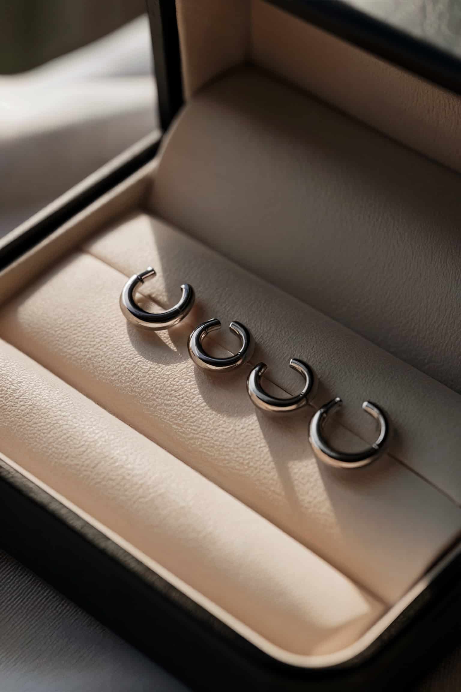 Minimalist Triple Hoop Set