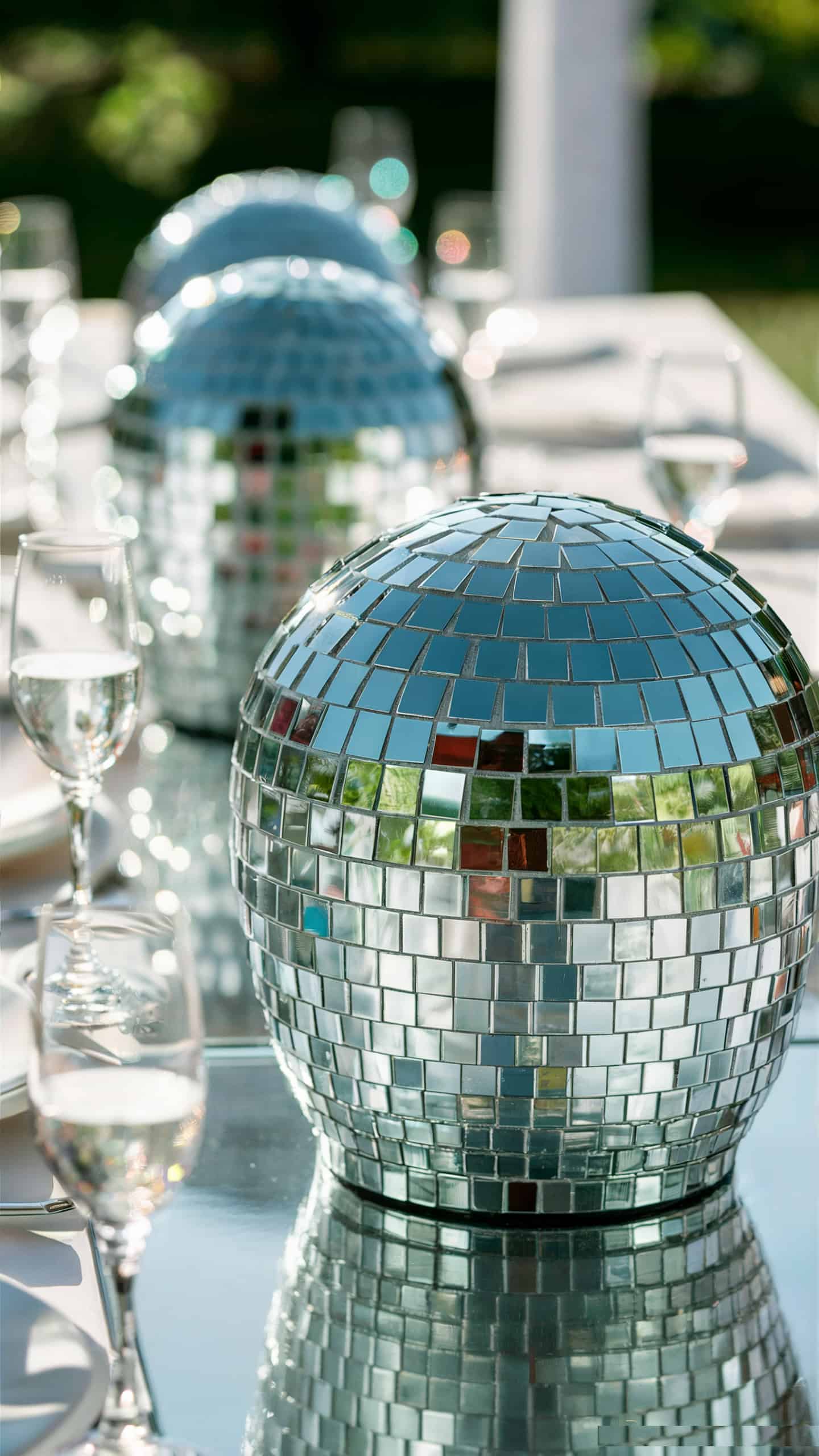 Mirror Mosaic Centerpieces