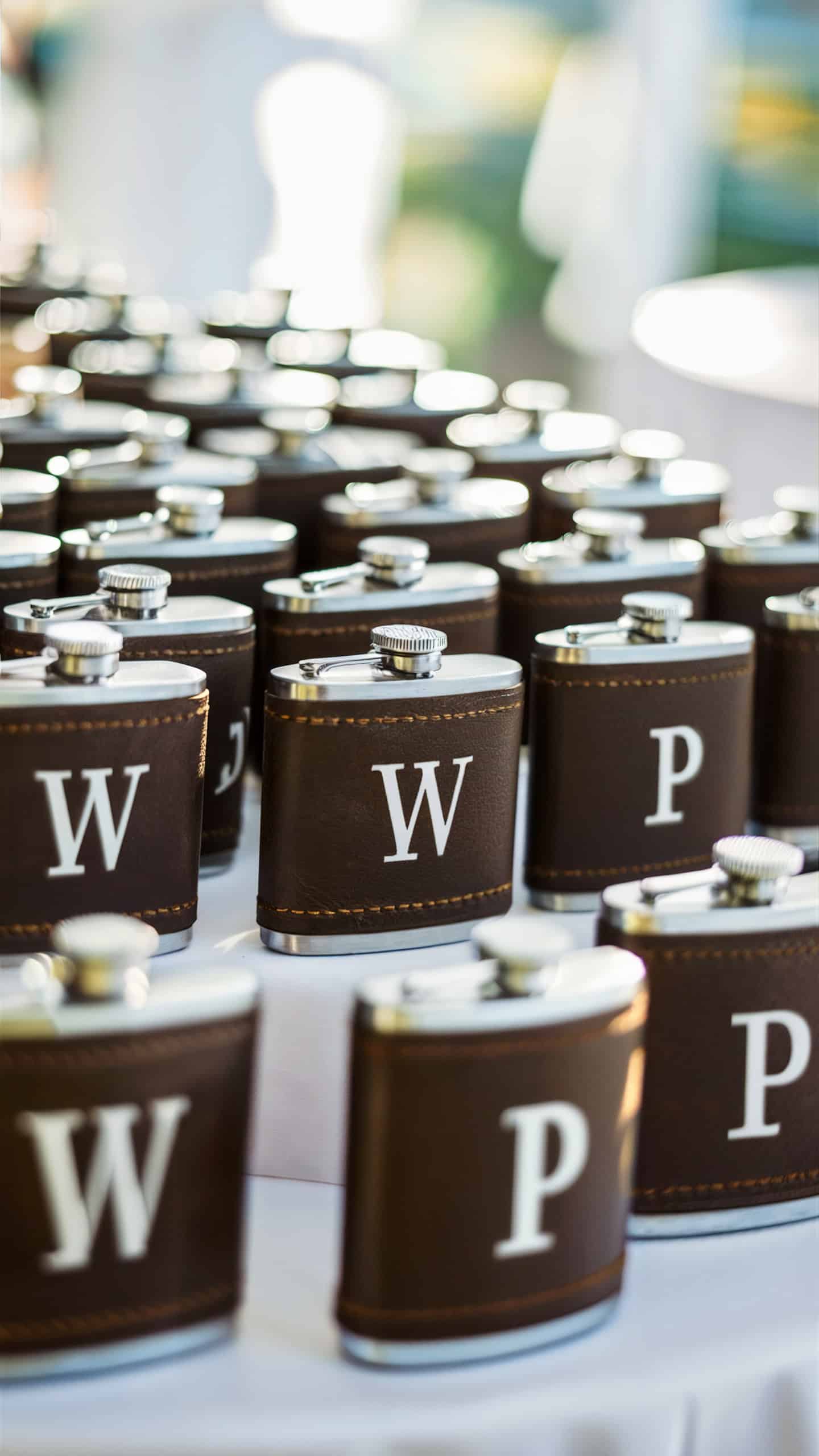 Monogrammed Flasks