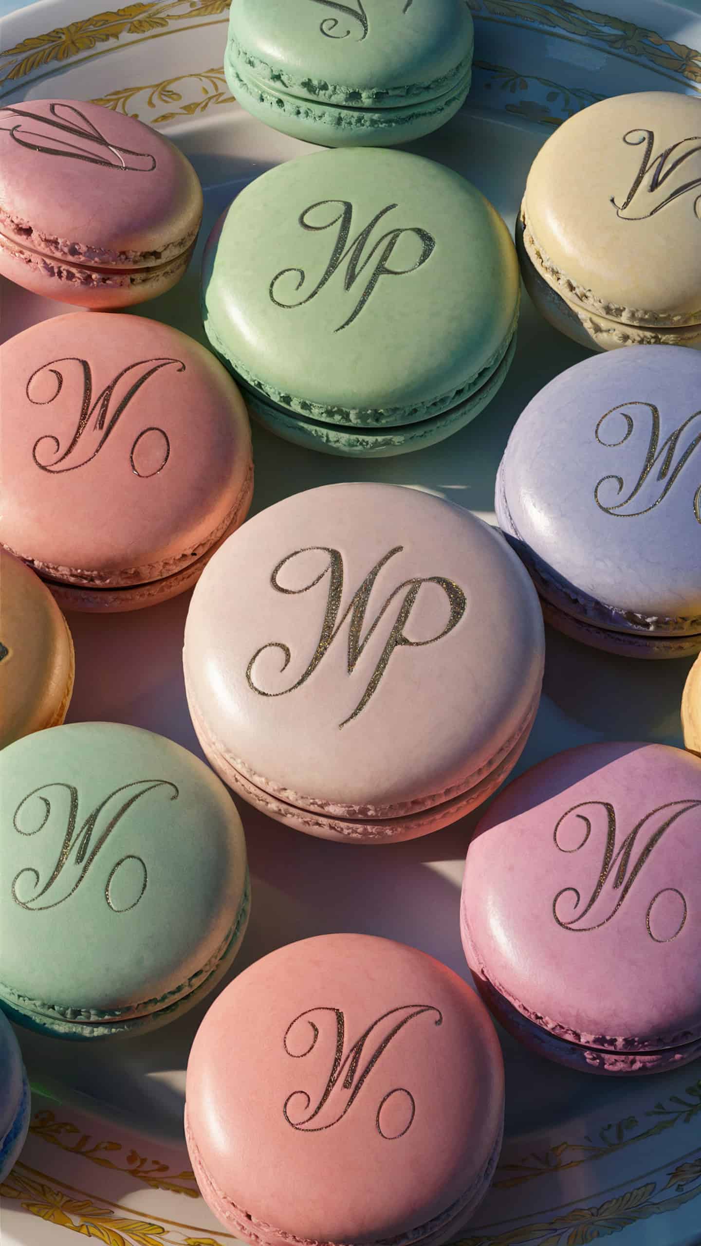 Monogrammed Macarons