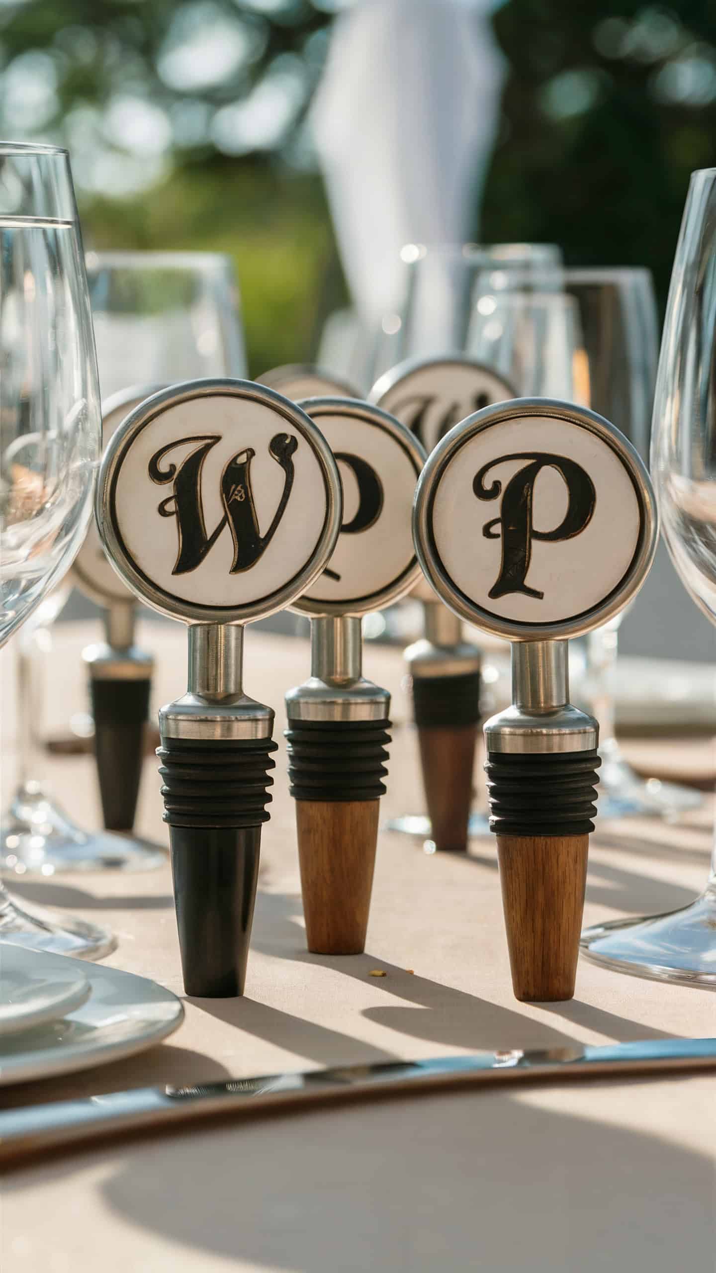 Monogrammed Wine Stoppers