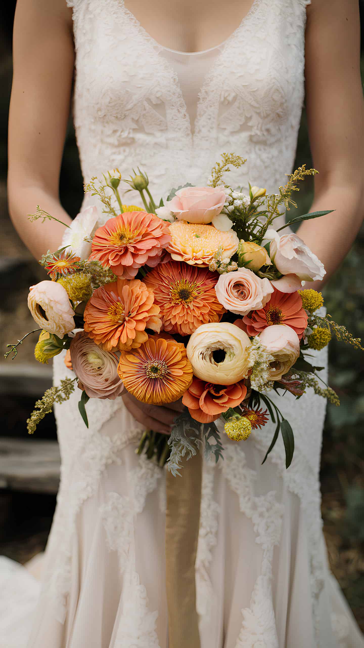 Natural Mixed Zinnia Bouquets