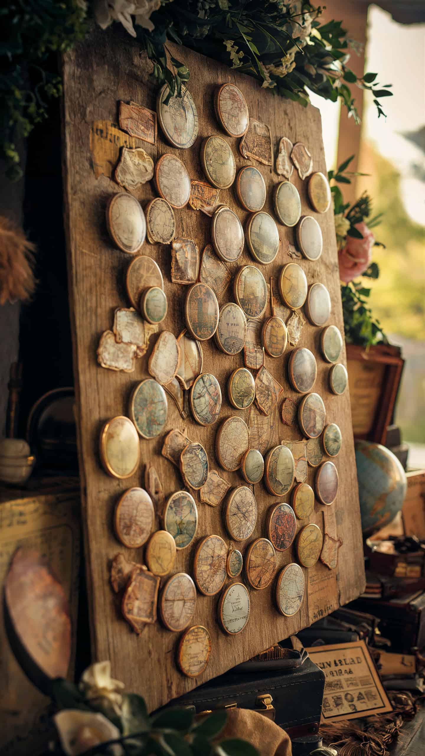 Old World Map Magnets