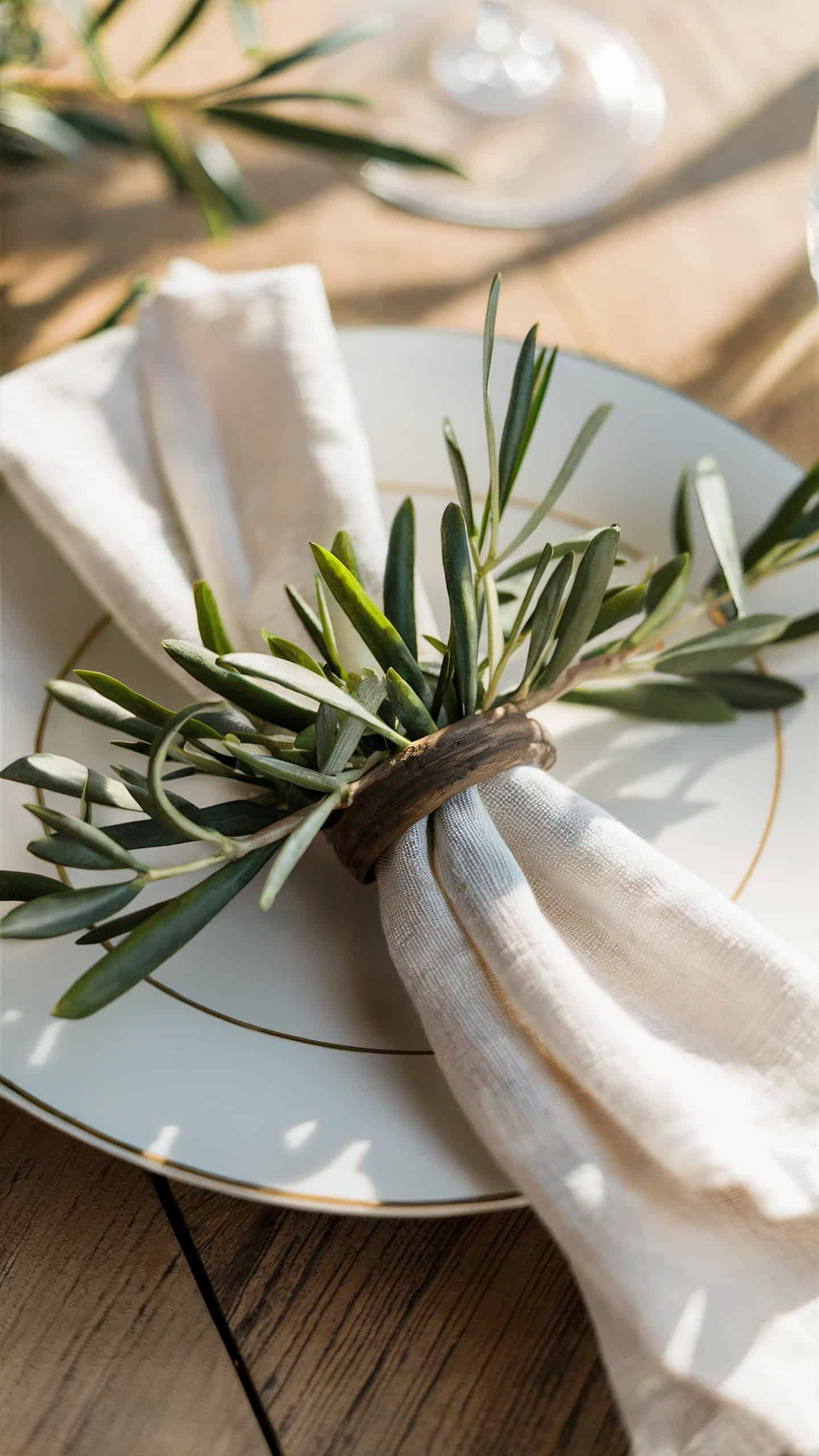 Olive Branch Napkin Rings
