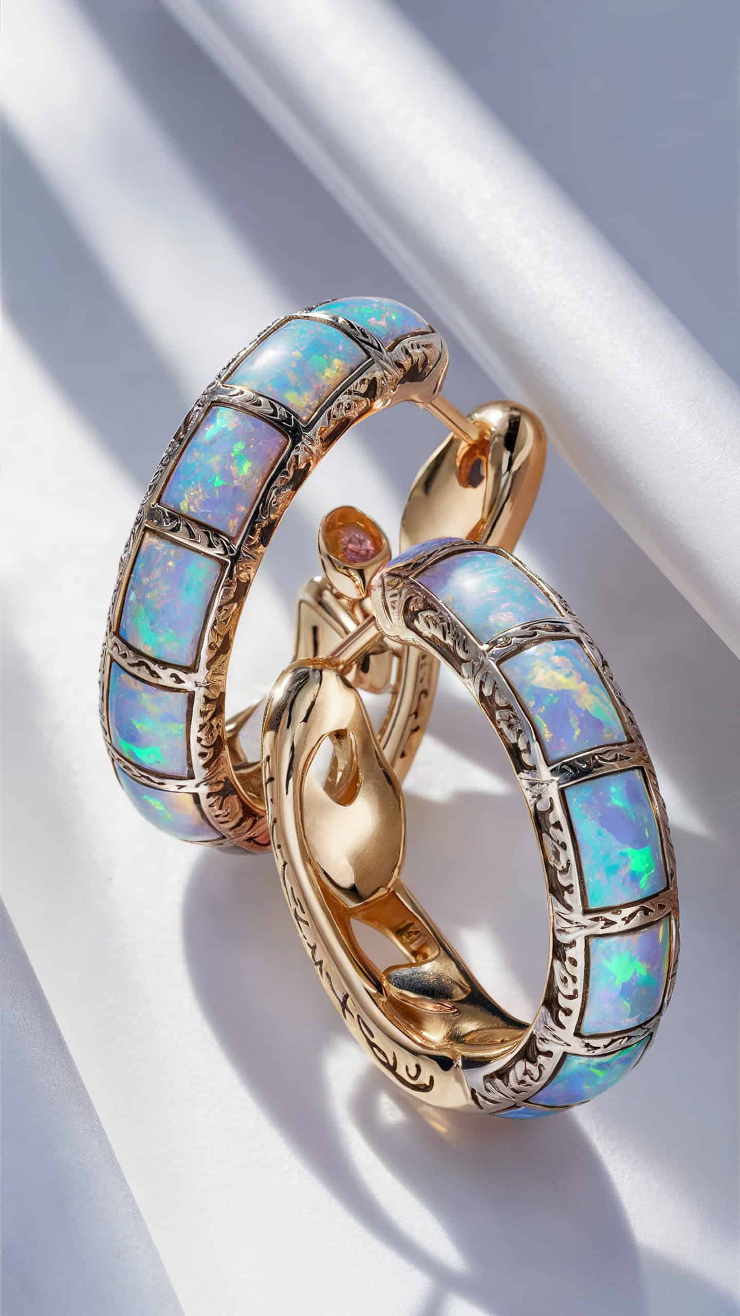 Opal Inlay Earrings