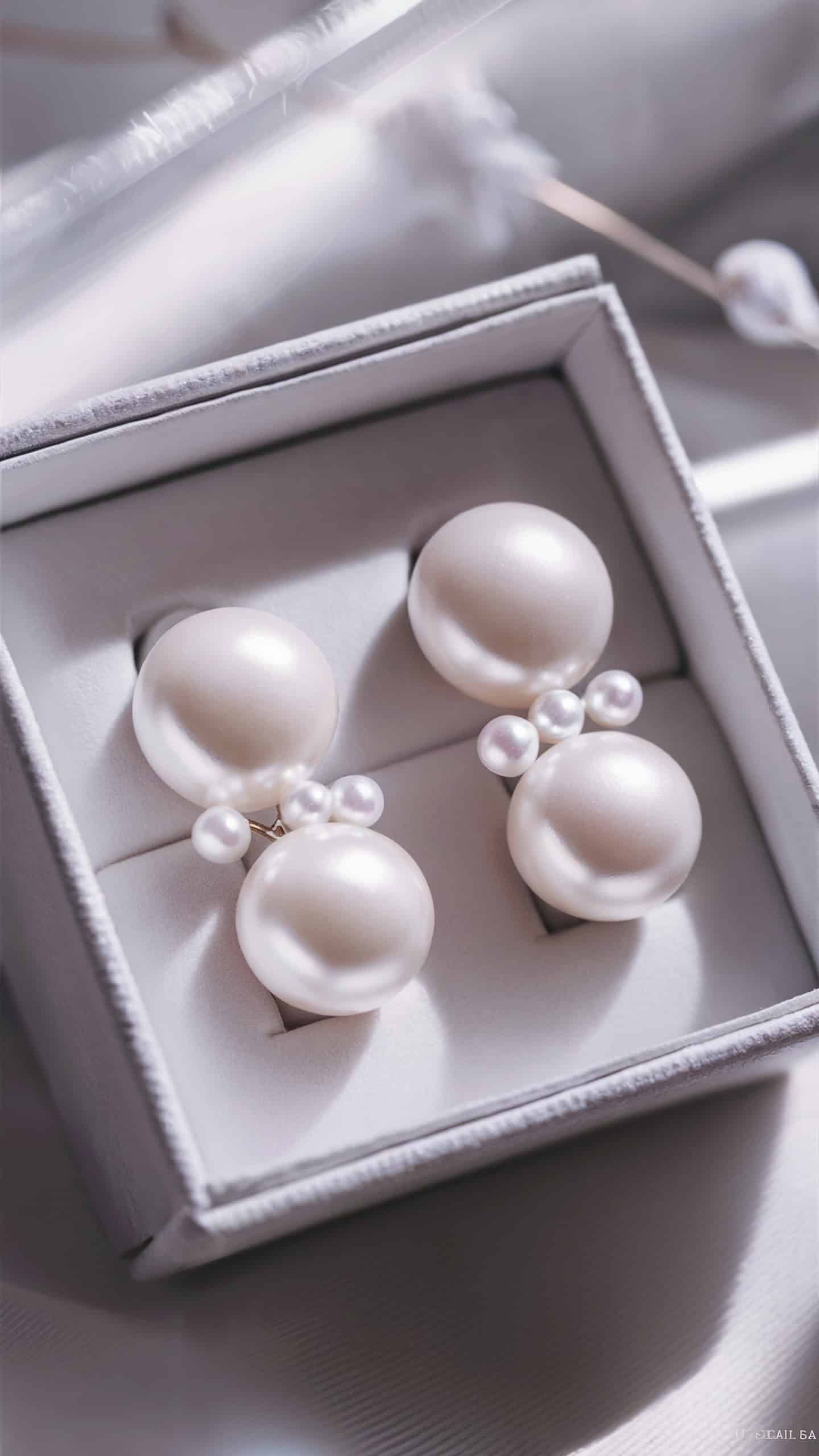 Pearl-Inspired Clay Earrings