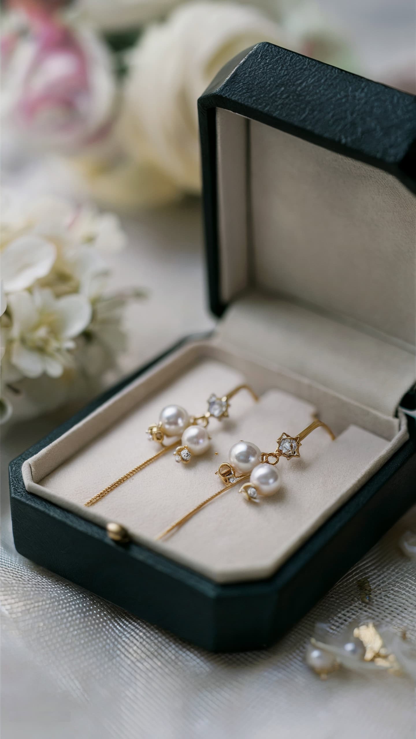 Pearl and Gold Threader Earrings