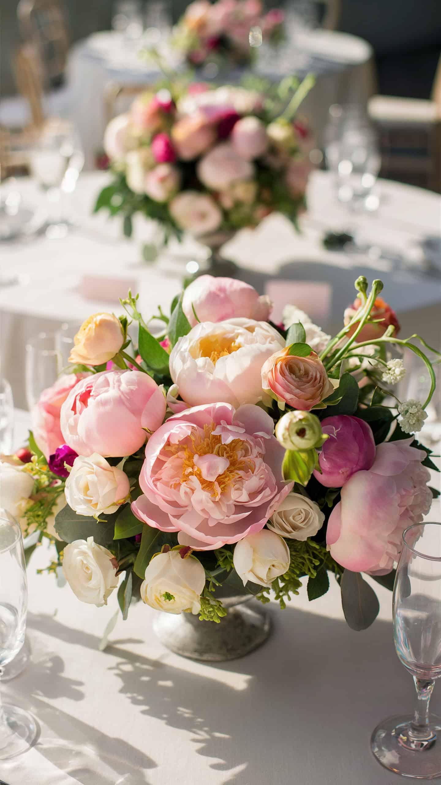 Peony Floral Centerpieces