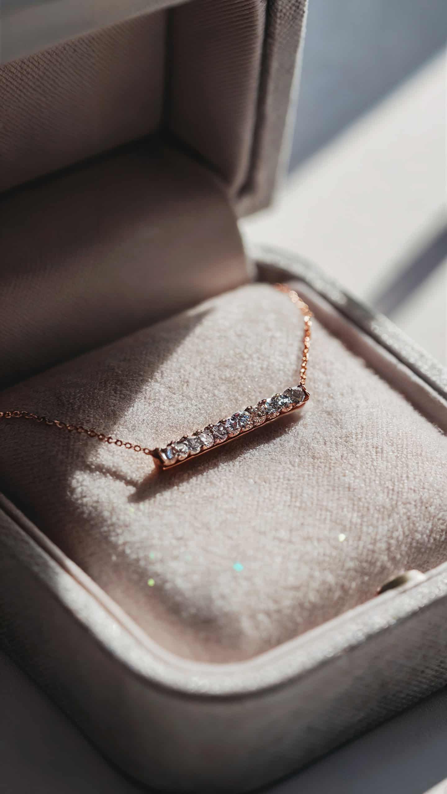 Petite Diamond Bar Necklace