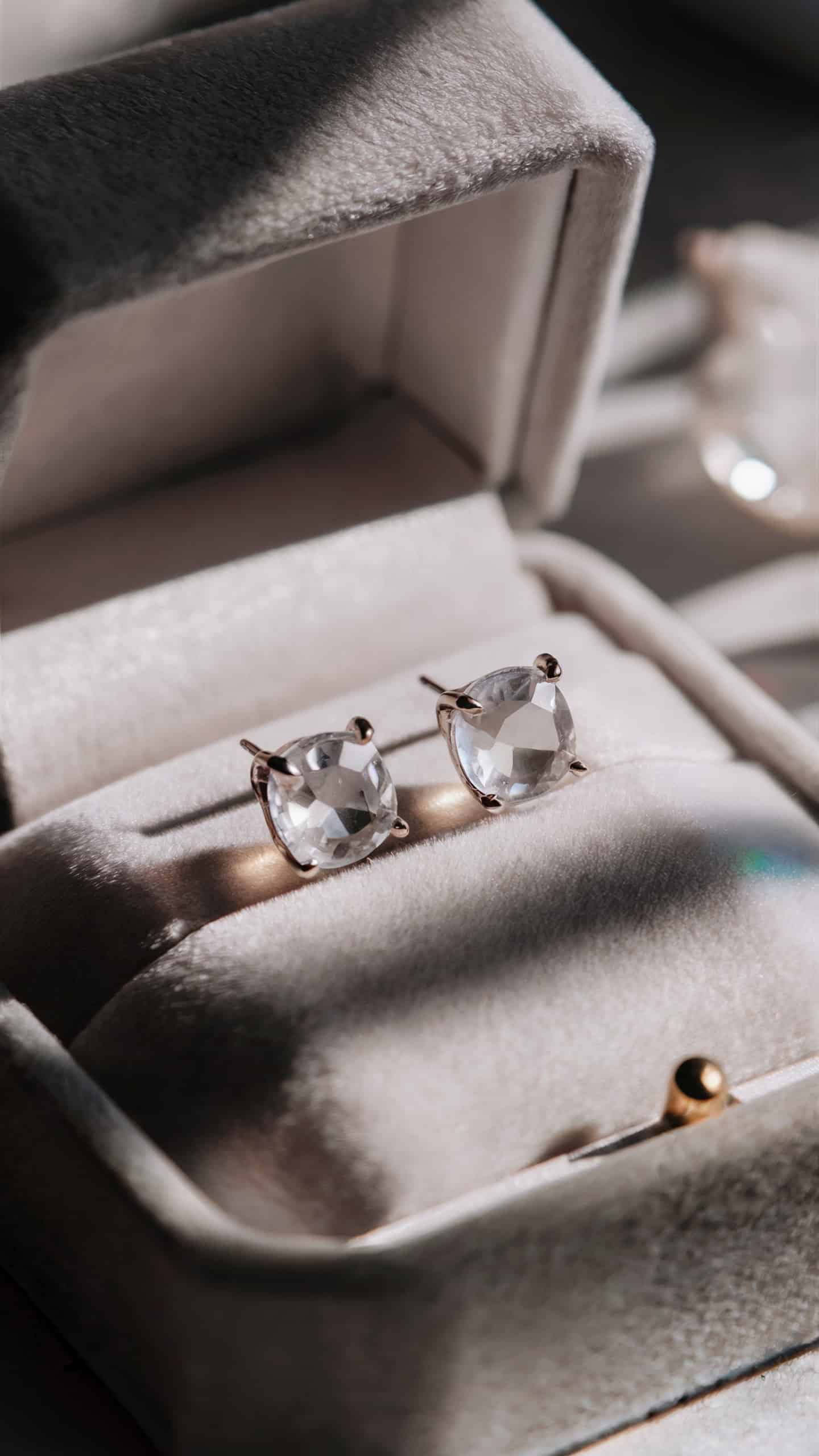Quartz Stud Earrings