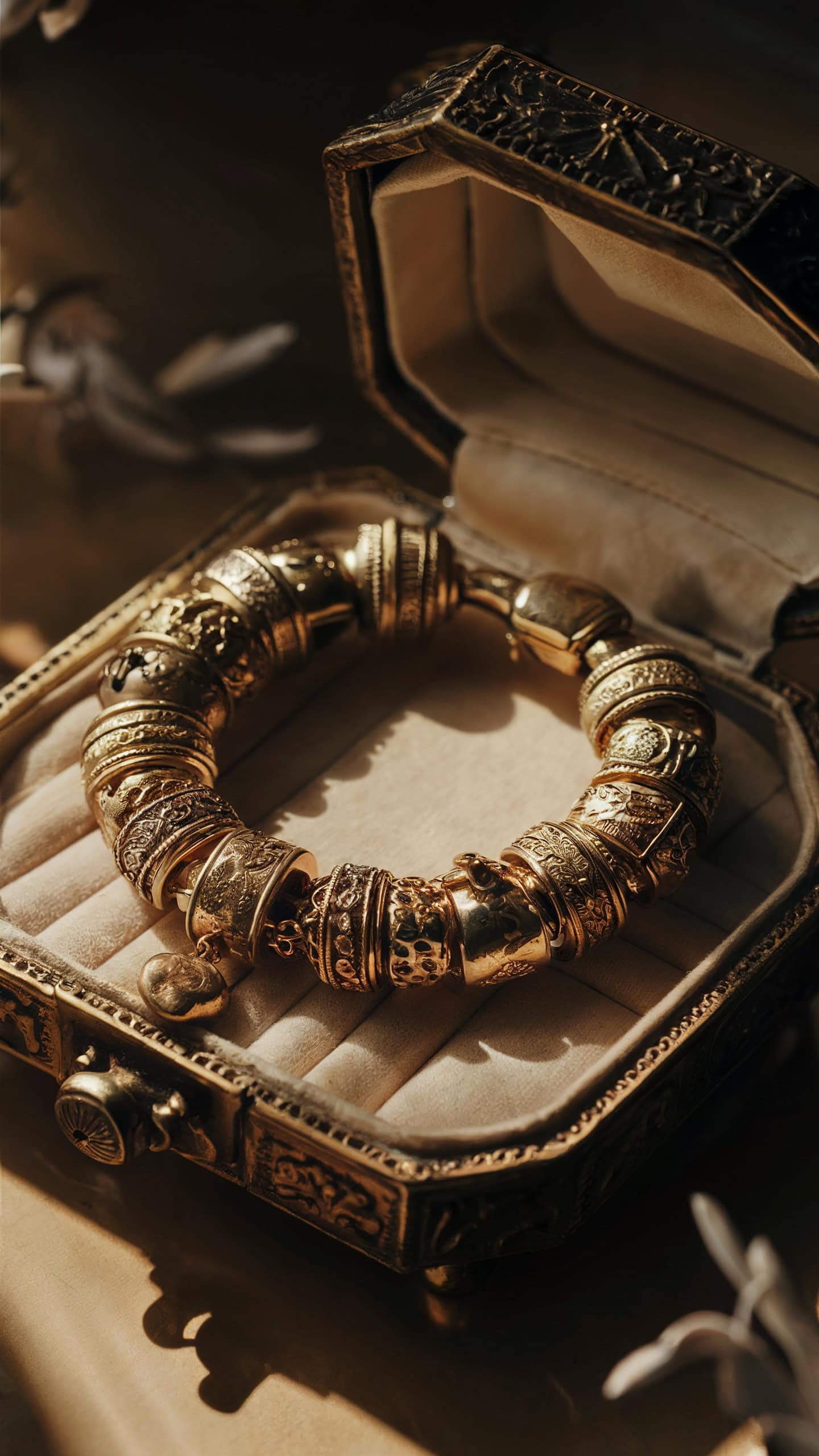 Retro Gold Charm Bracelet