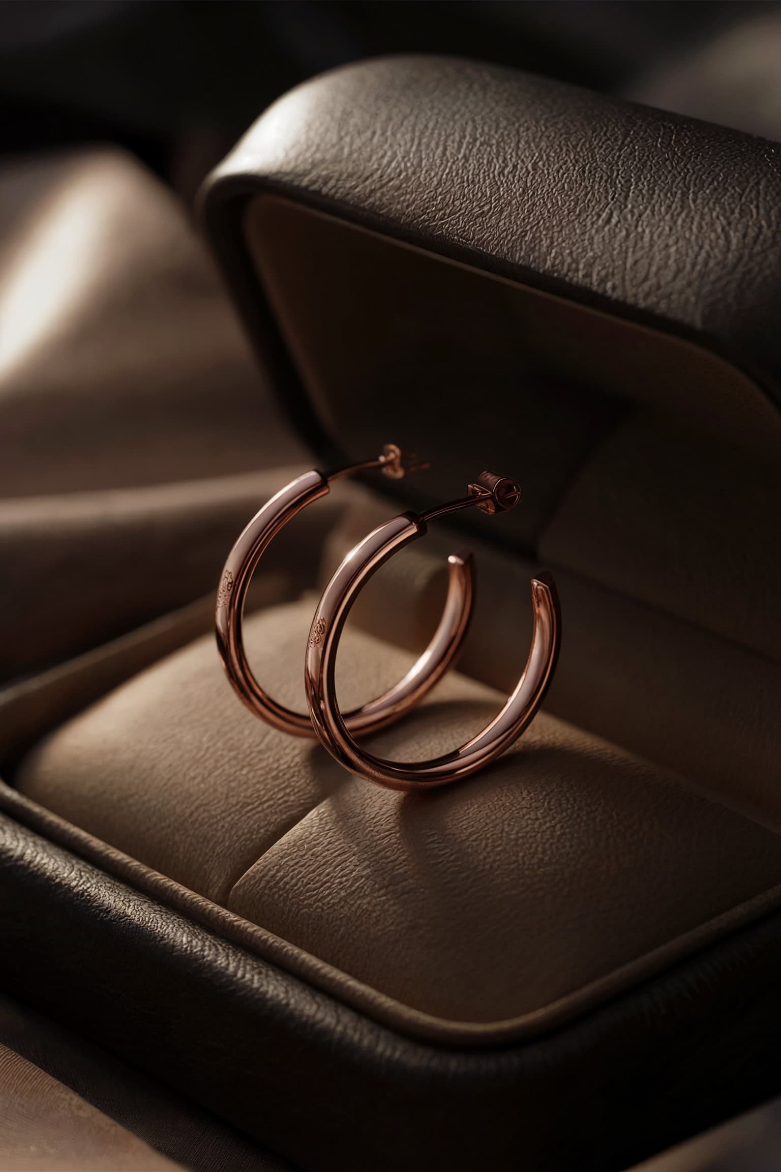 Rose Gold Hoop Earrings