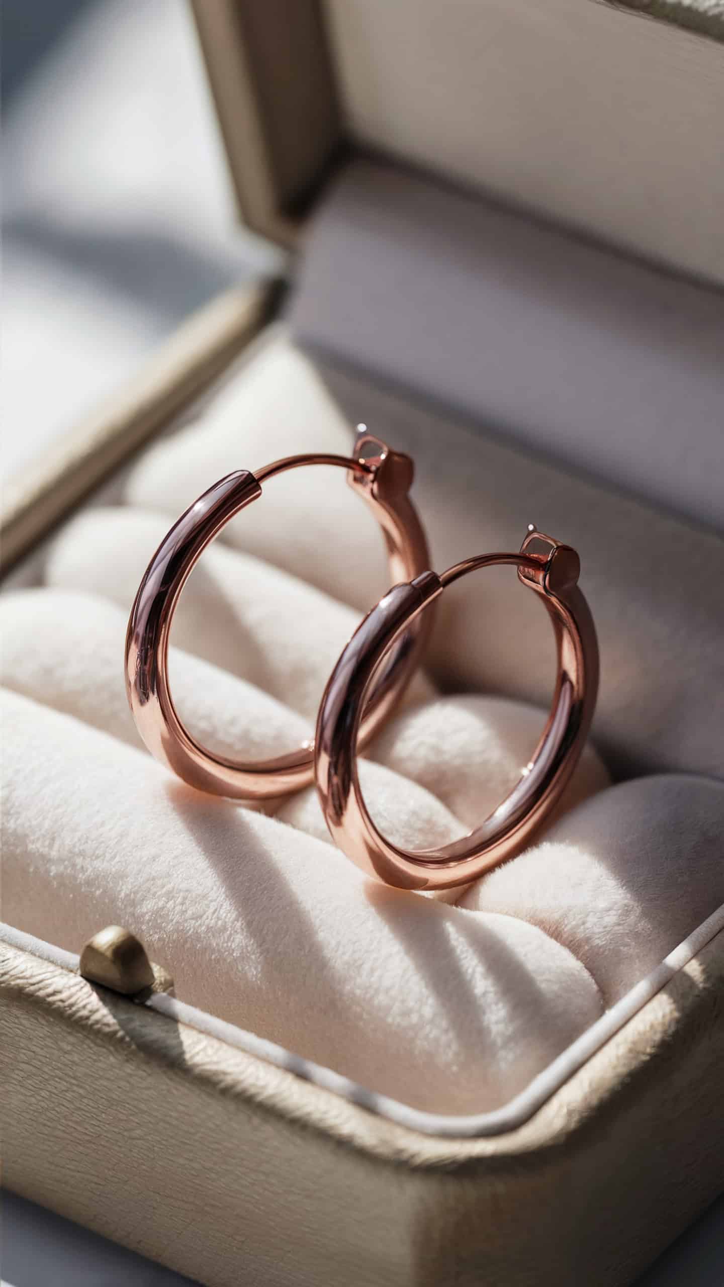 Rose Gold Hoops from James Allen