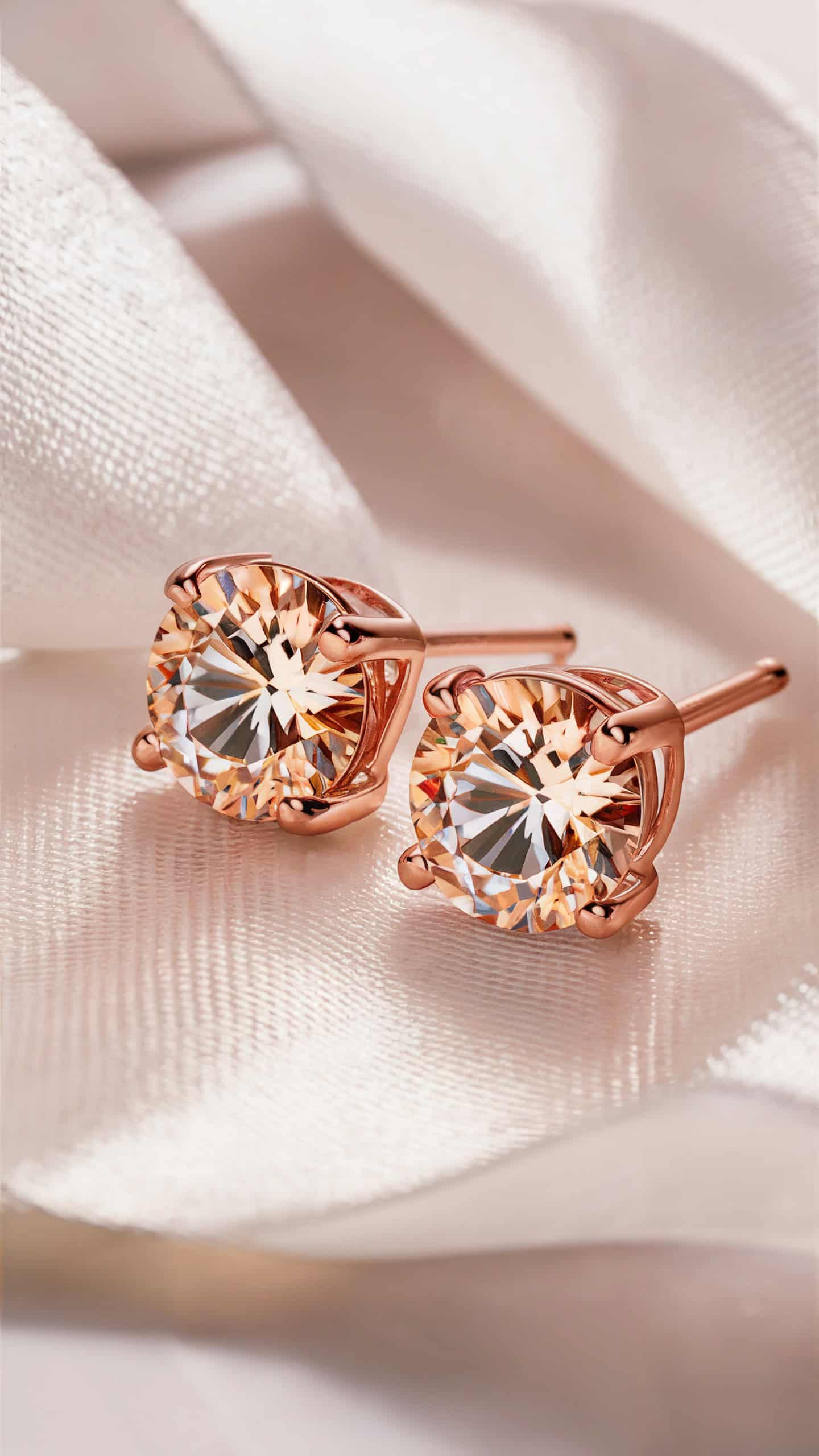 Rose Gold Plated CZ Studs