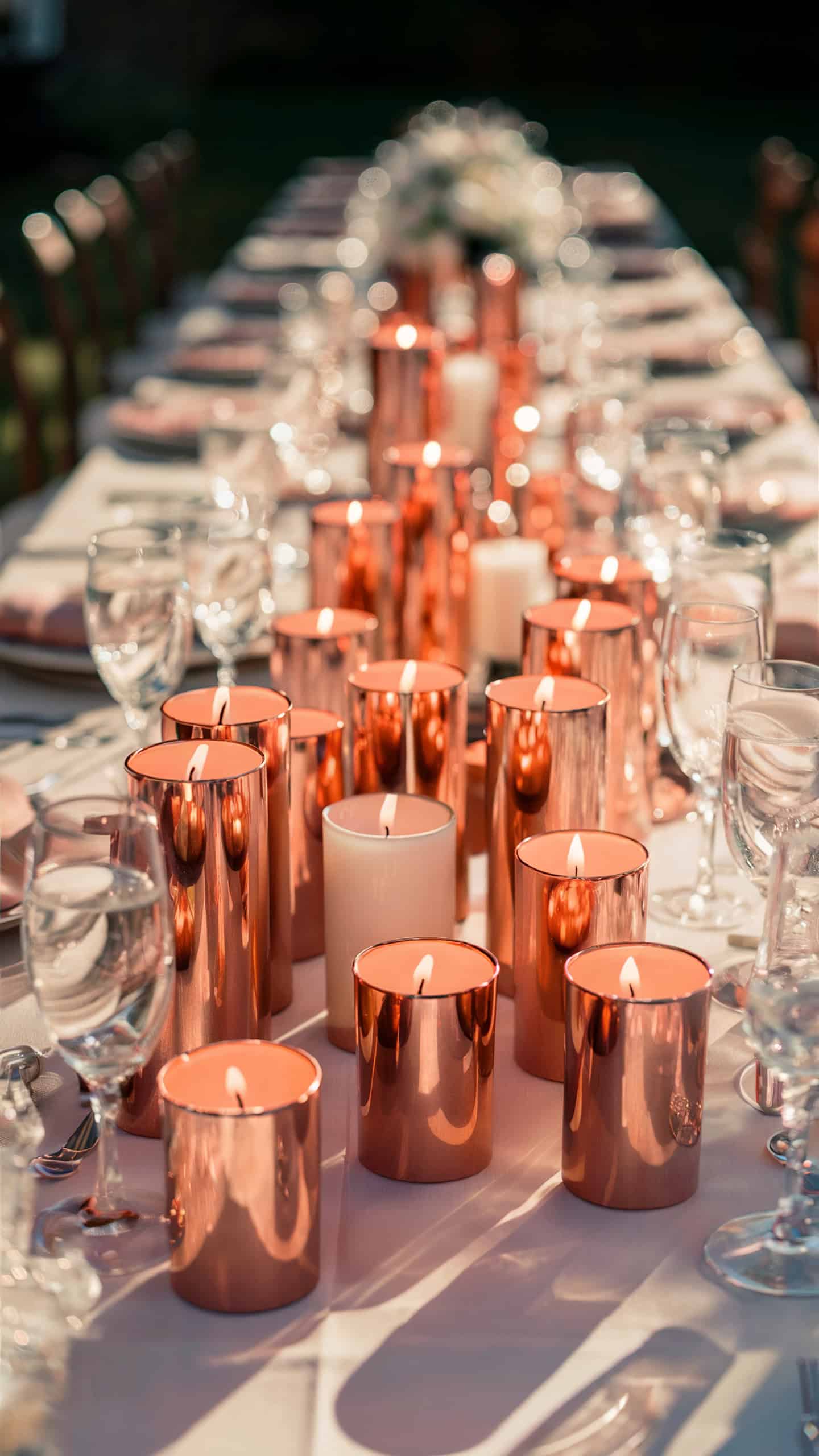 Rose Gold Votive Candles