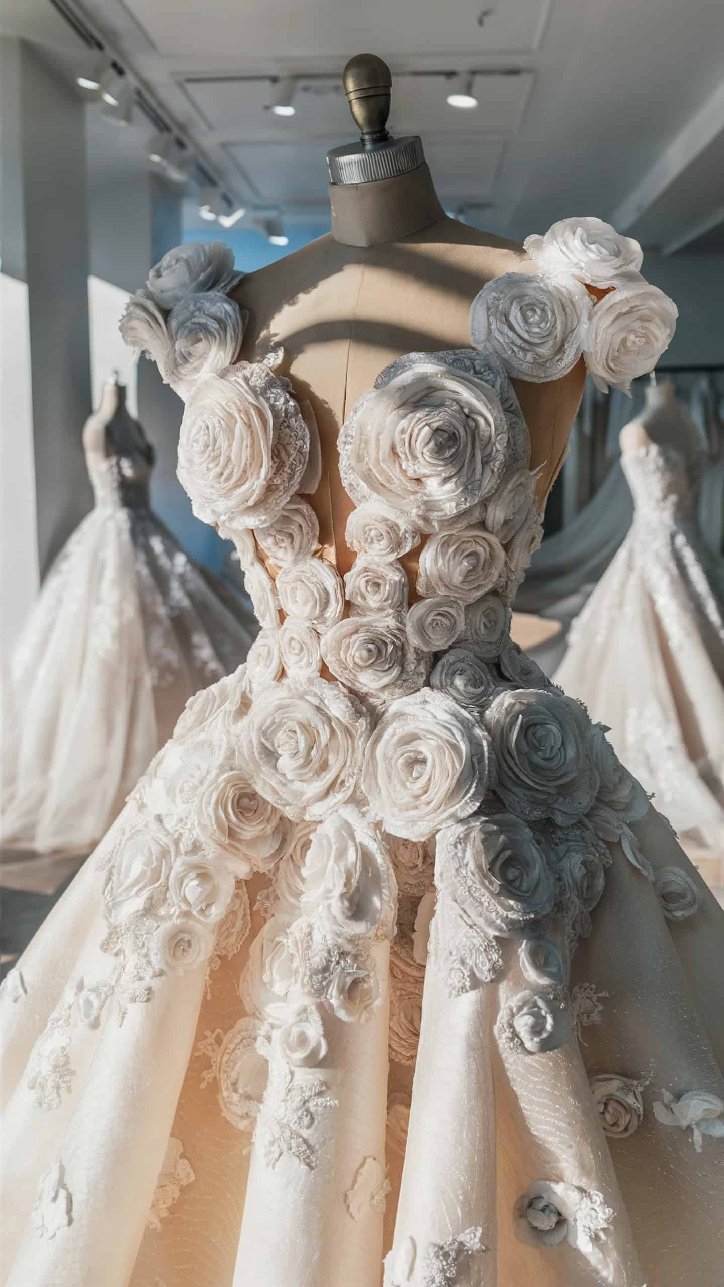 Rosette Appliqué Bridal Gown by Berta
