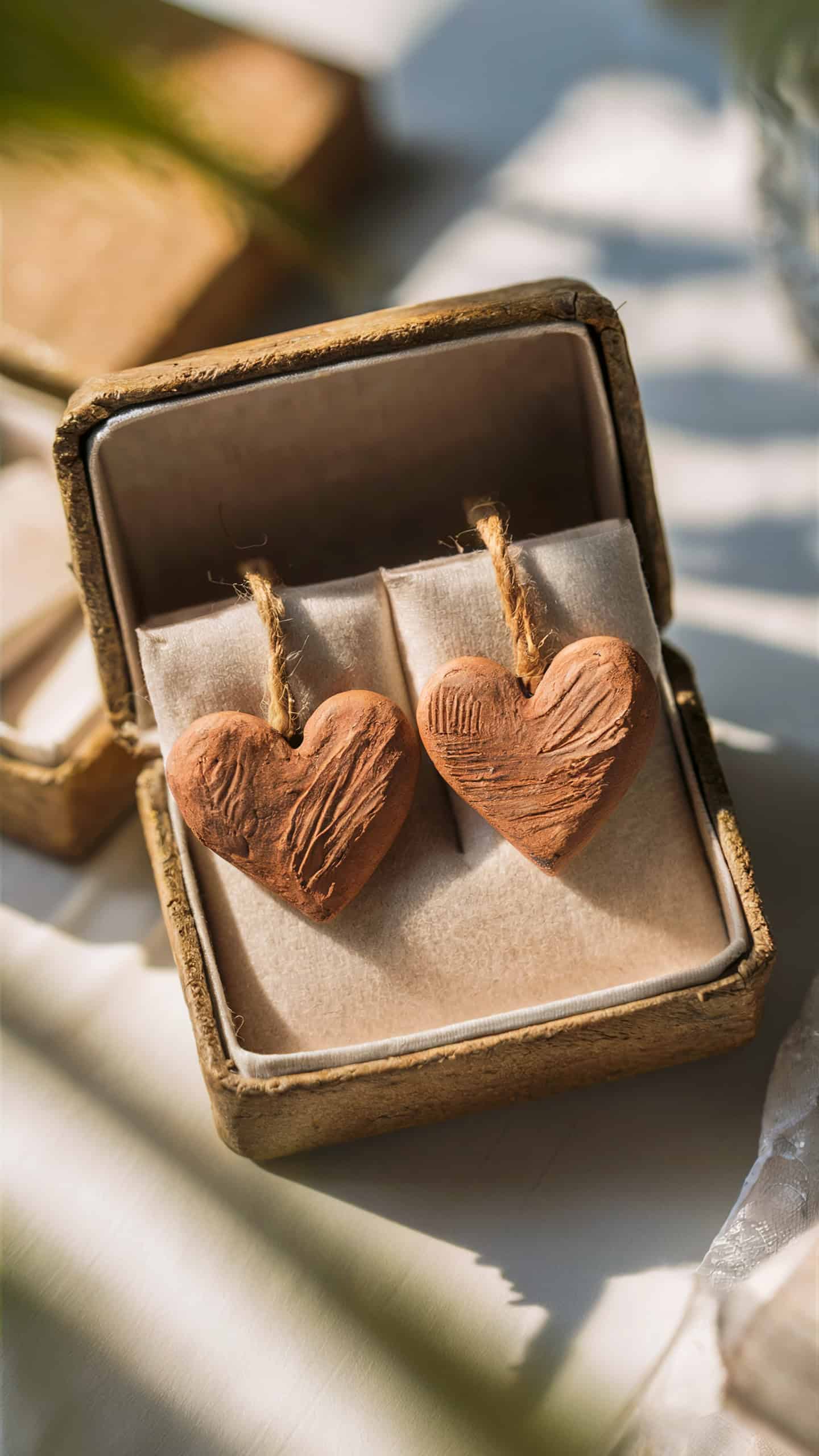 Rustic Clay Hearts